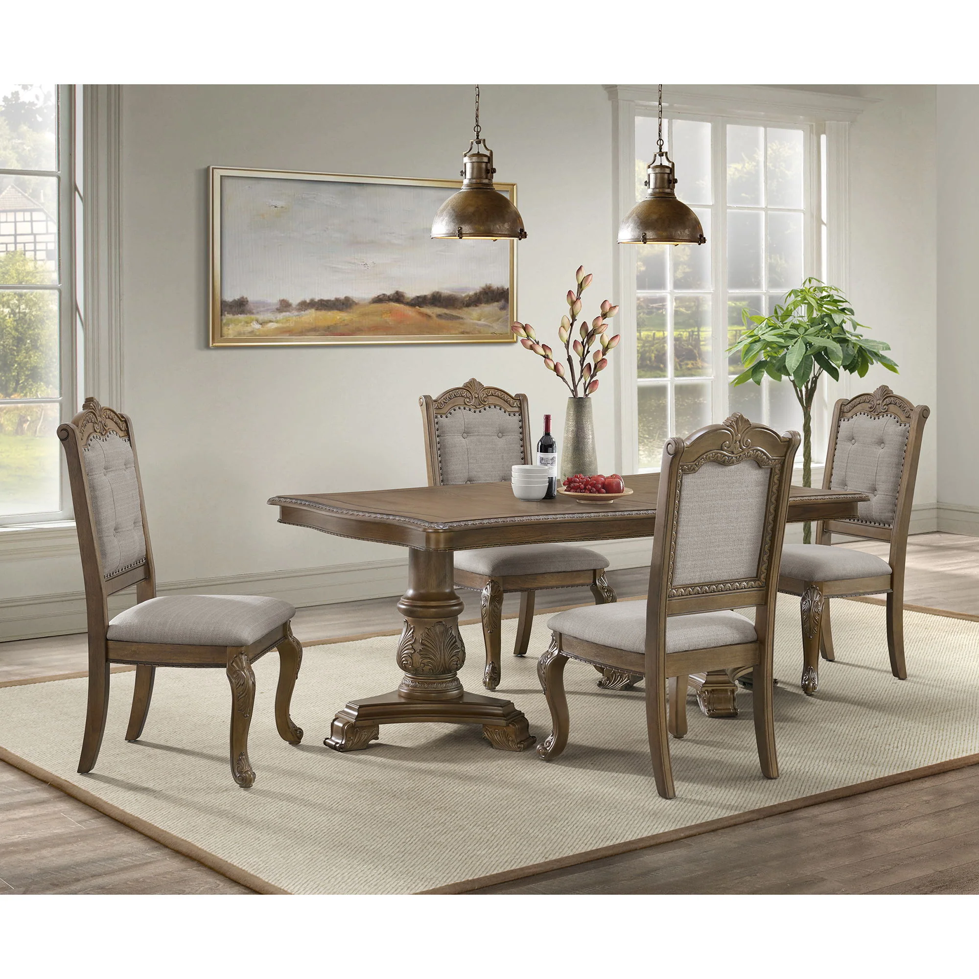 Madison Park - Rectangular Dining Table With 2 Leaves - Walnut - Image 3