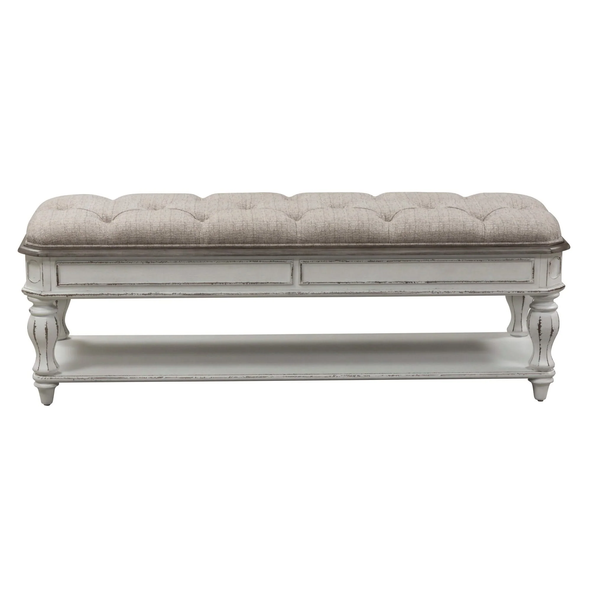 Magnolia Manor - Bed Bench - Antique White - Image 4