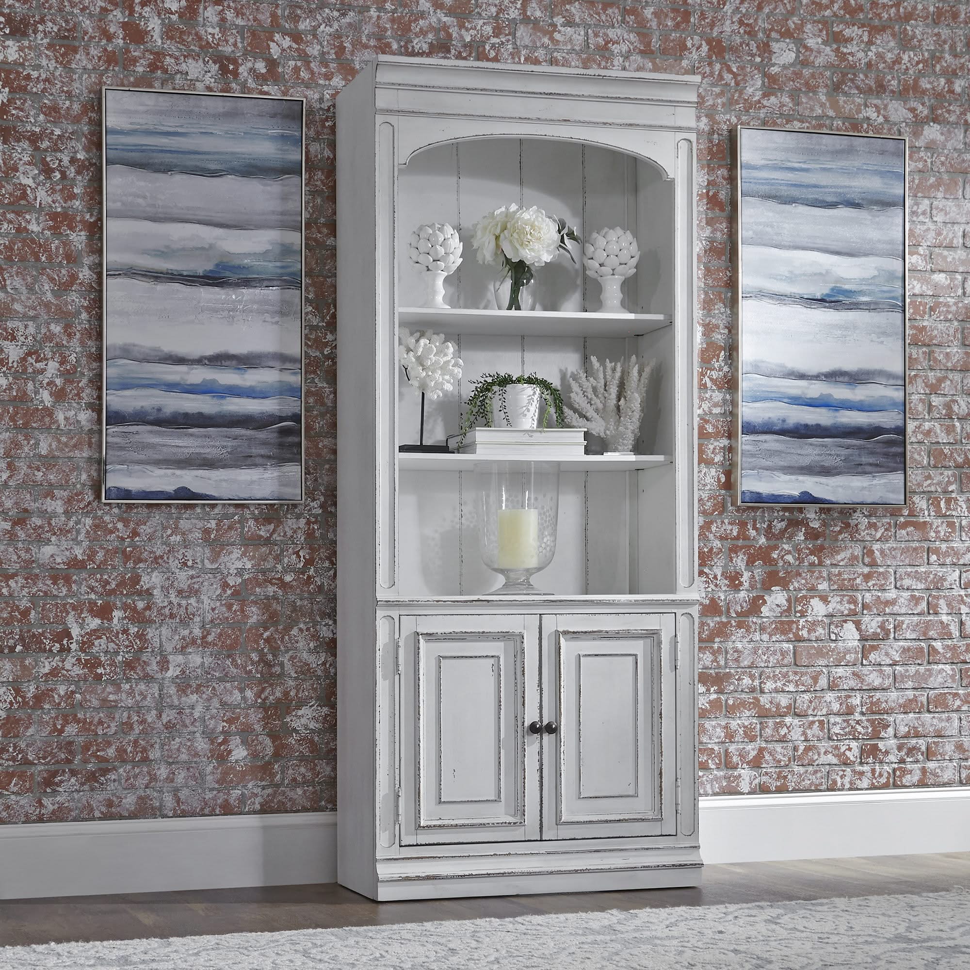 Magnolia Manor - Bunching Bookcase - Antique White - Image 4