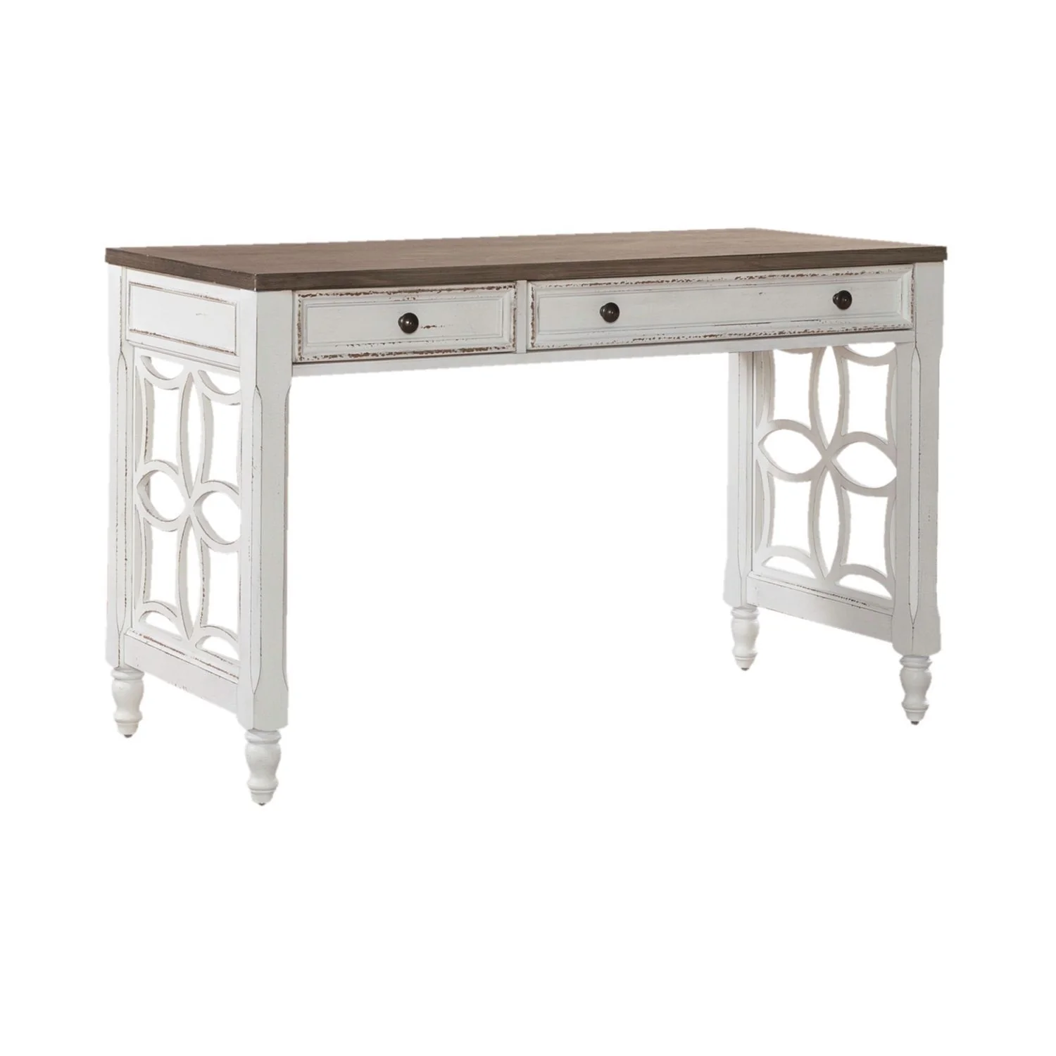 Magnolia Manor - L Writing Desk - Antique White - Image 4