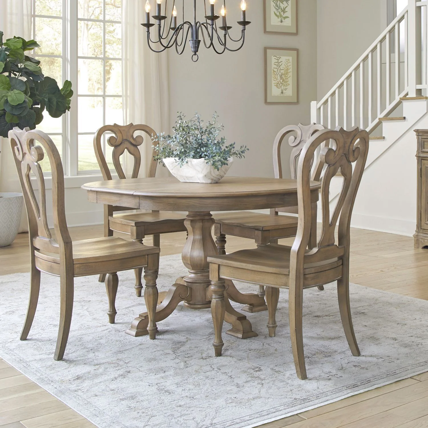 Magnolia Manor - Pedestal Table Set - Image 2