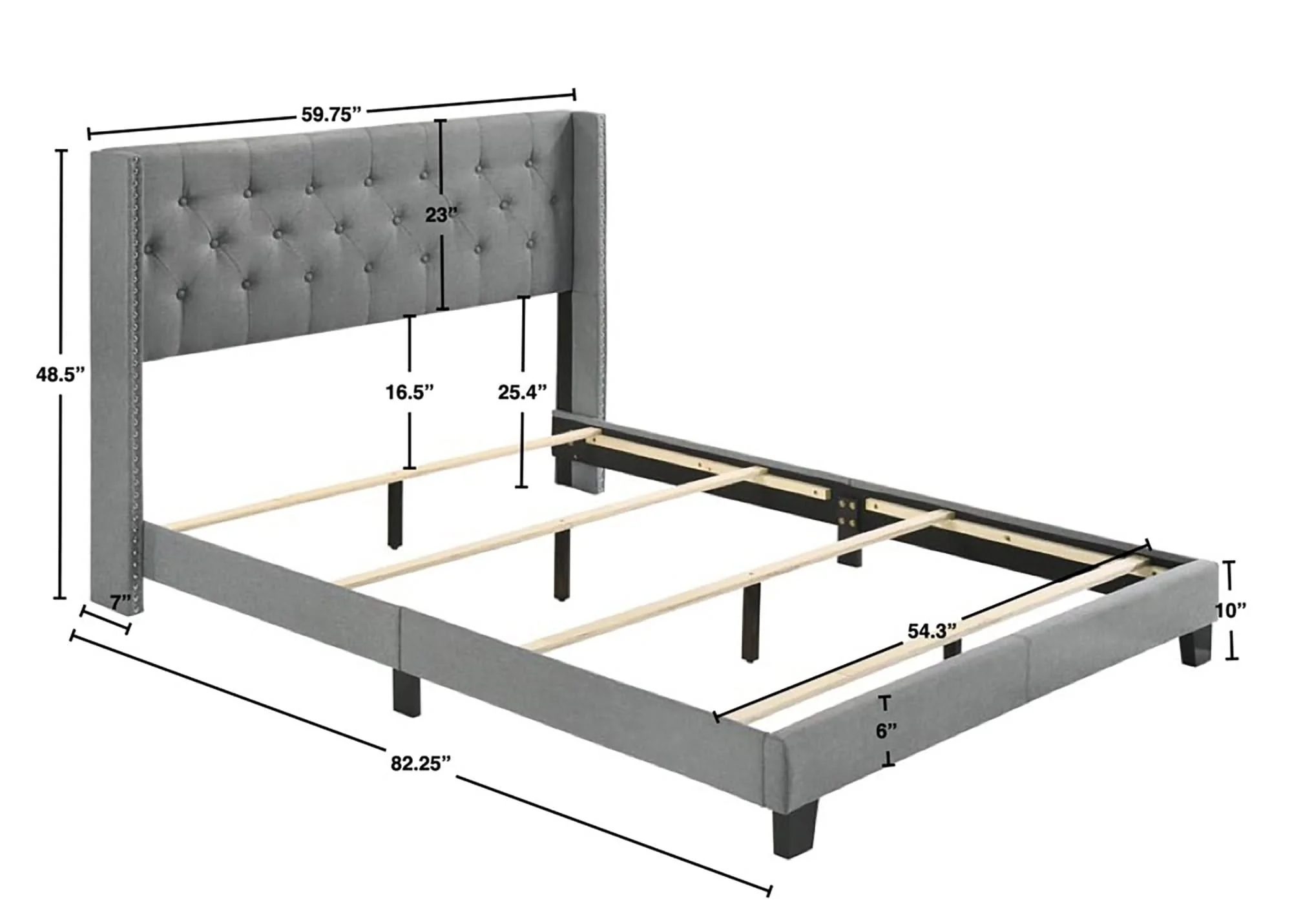 Makayla - Full Bed - Gray - Image 3