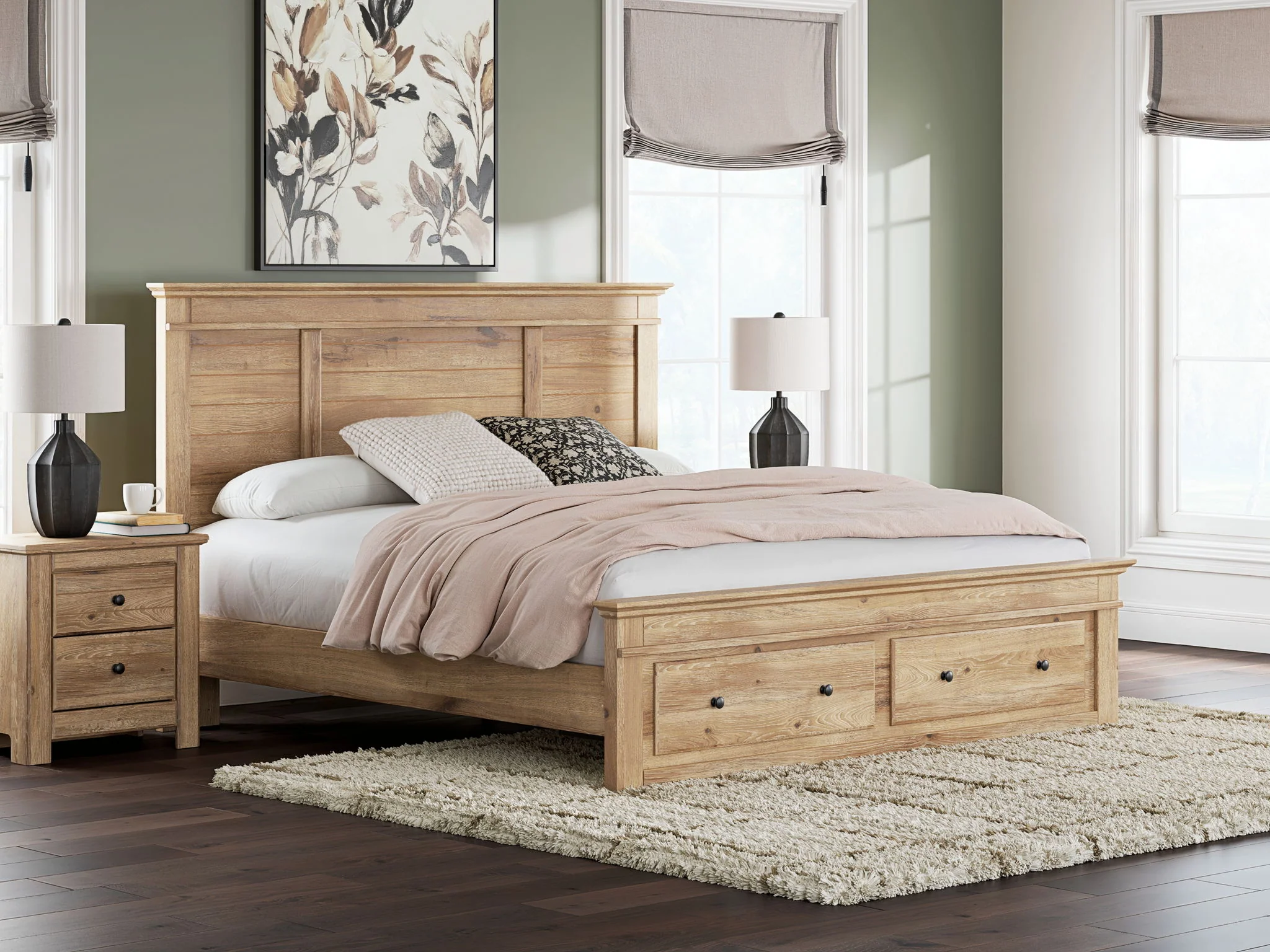 Makidern - Panel Storage Bed With Storage Footboard - Image 8