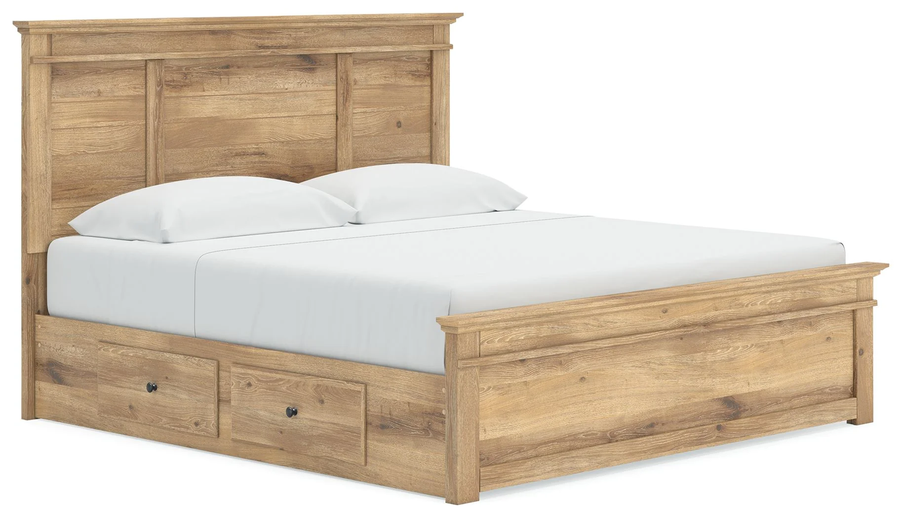 Makidern - Panel Storage Bed With Under Bed Storage Unit