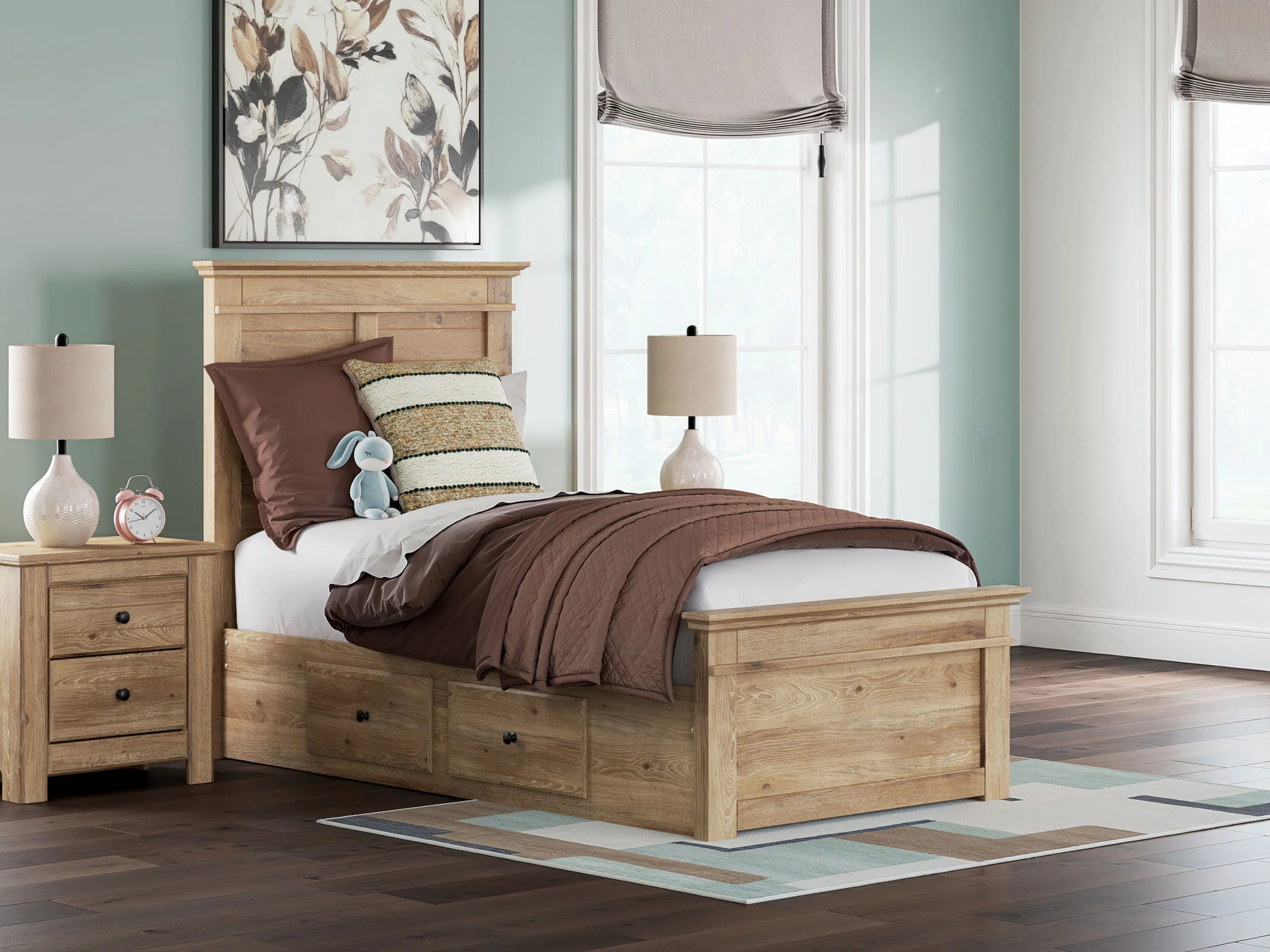 Makidern - Panel Storage Bed With Under Bed Storage Unit - Image 6