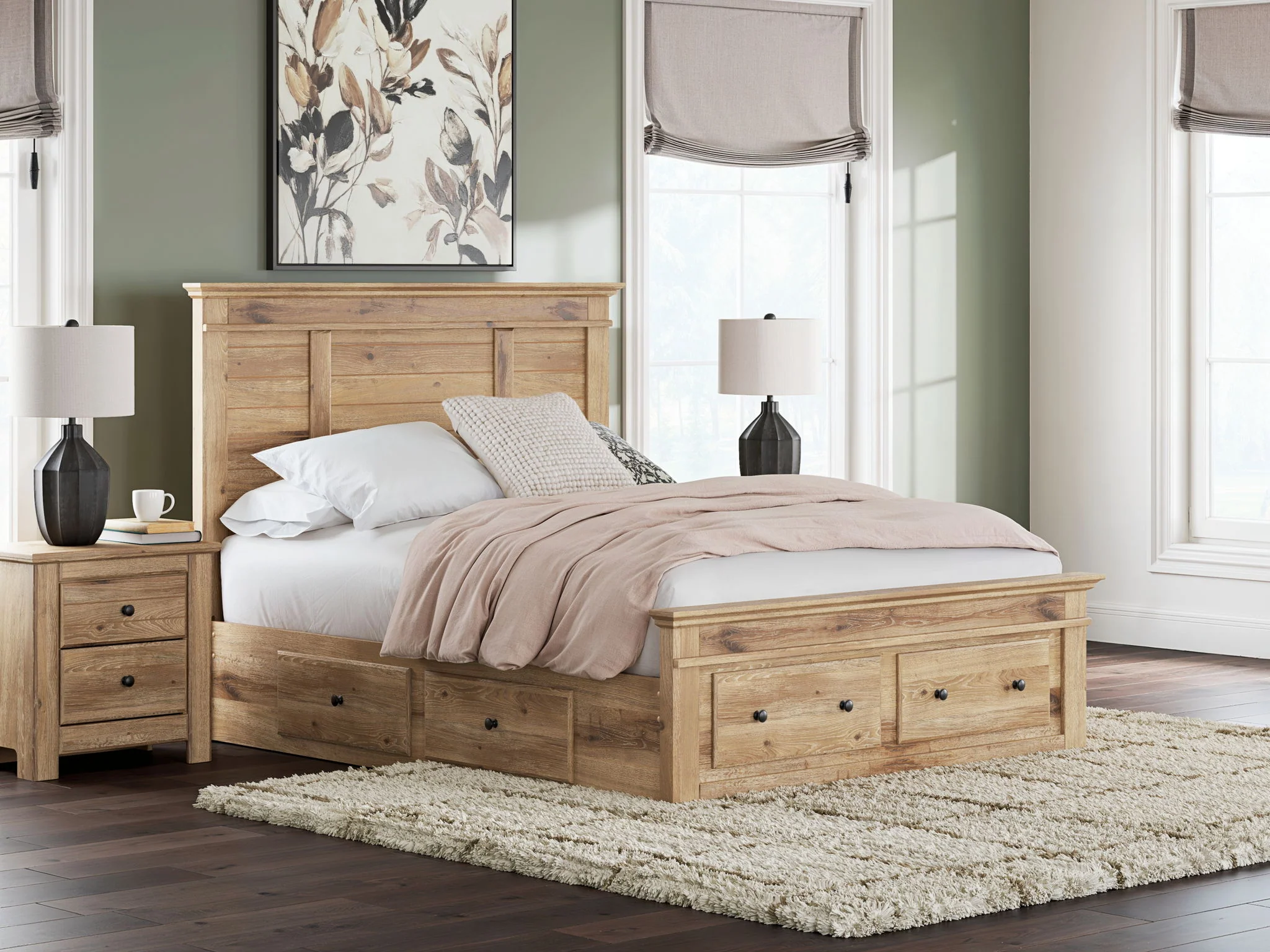Makidern - Panel Storage Bed With Under Bed Storage Unit And Storage Footboard - Image 13