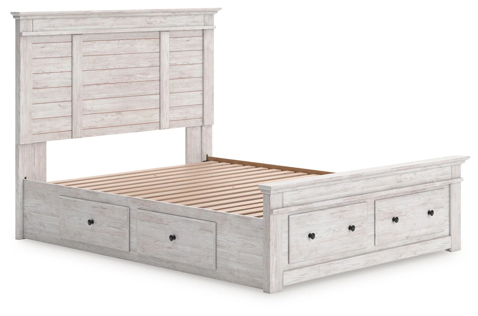 Makidern - Panel Storage Bed With Under Bed Storage Unit And Storage Footboard - Image 14