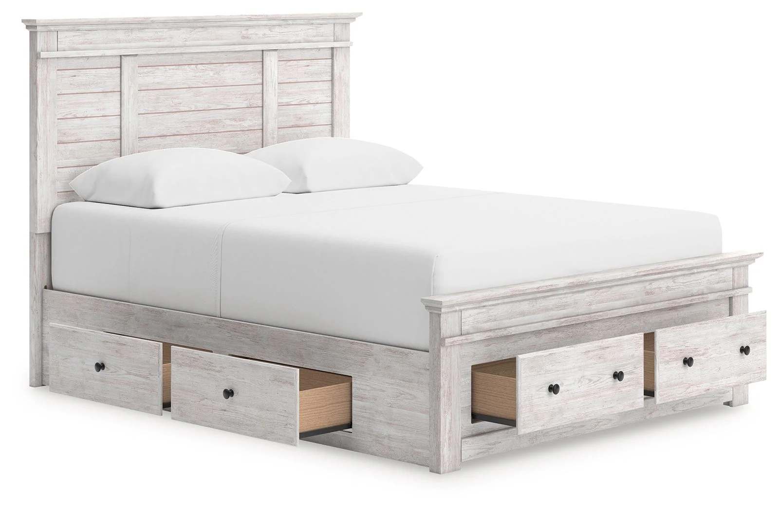 Makidern - Panel Storage Bed With Under Bed Storage Unit And Storage Footboard - Image 17