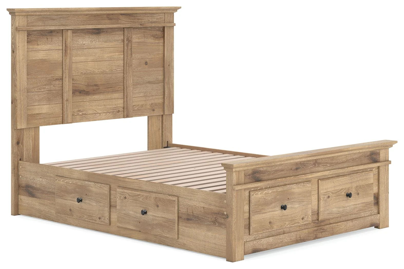 Makidern - Panel Storage Bed With Under Bed Storage Unit And Storage Footboard - Image 8