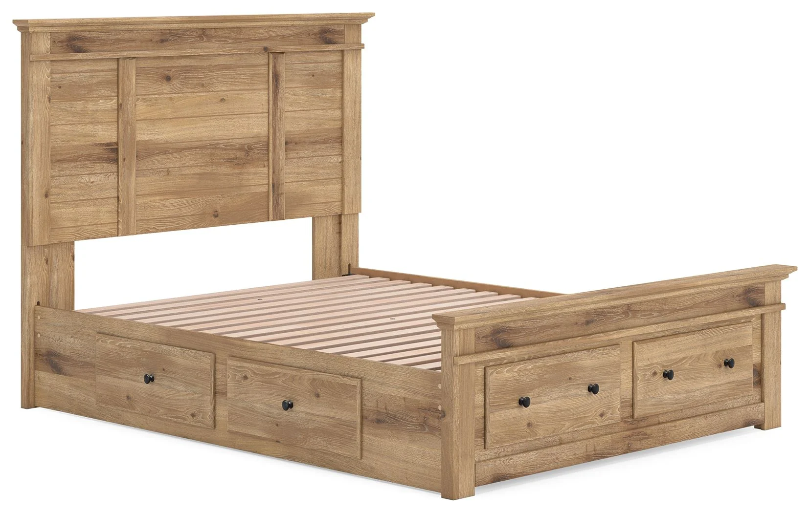 Makidern - Panel Storage Bed With Under Bed Storage Unit And Storage Footboard - Image 9
