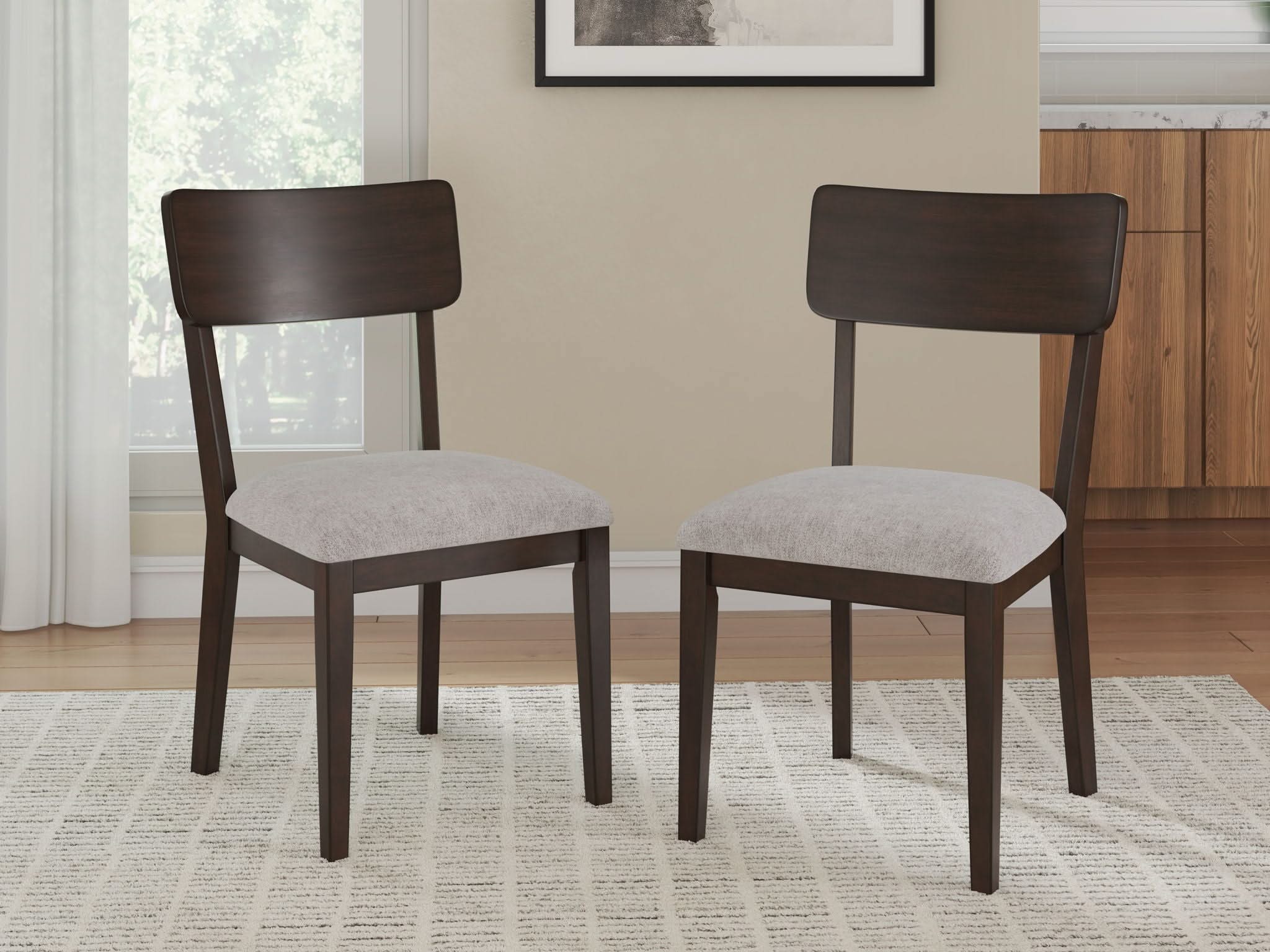 Mallenette - Dining Upholstered Side Chair (Set of 2) - Merlot - Image 4