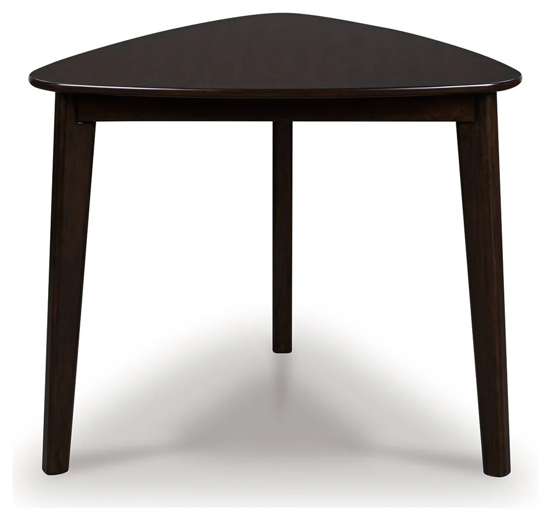 Mallenette - Triangle Dining Room Table - Merlot - Image 2