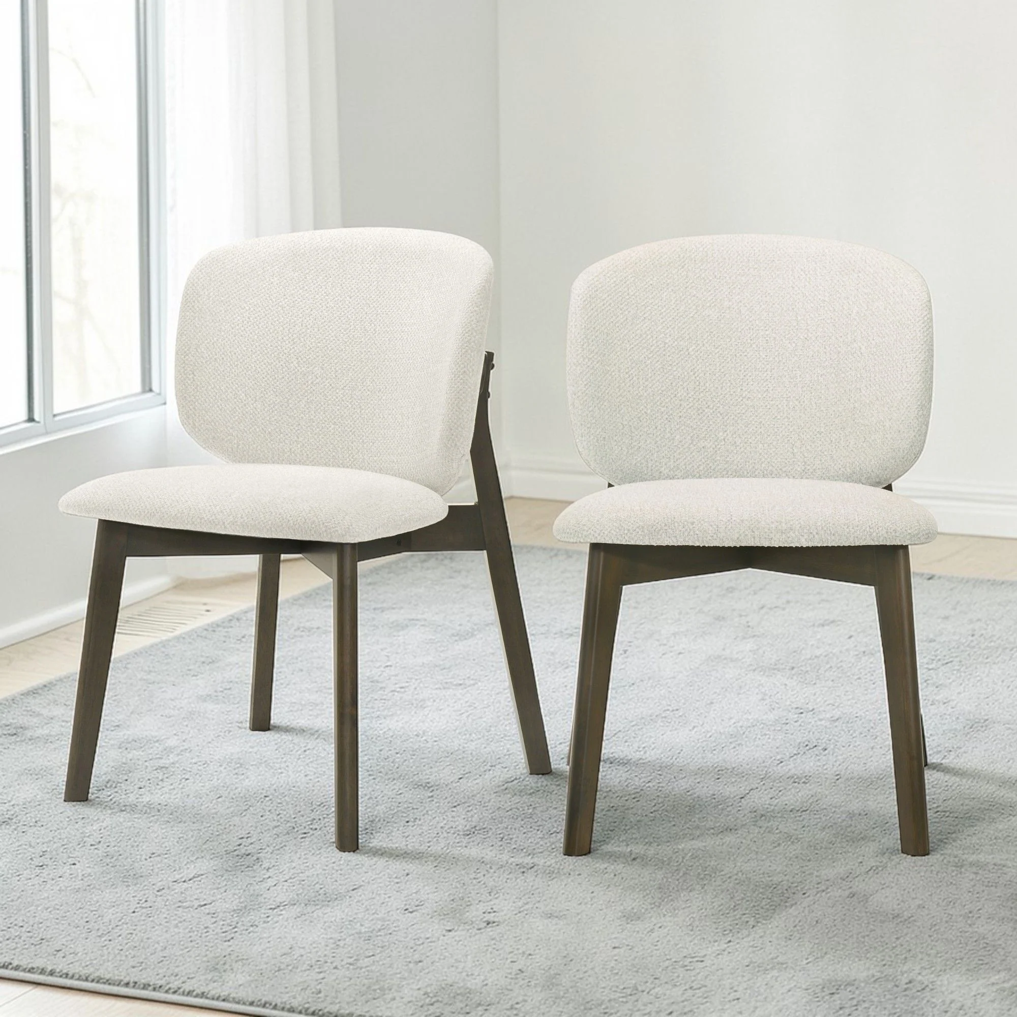 Mallin - Side Chair (Set of 2) - Gray / Walnut - Image 2