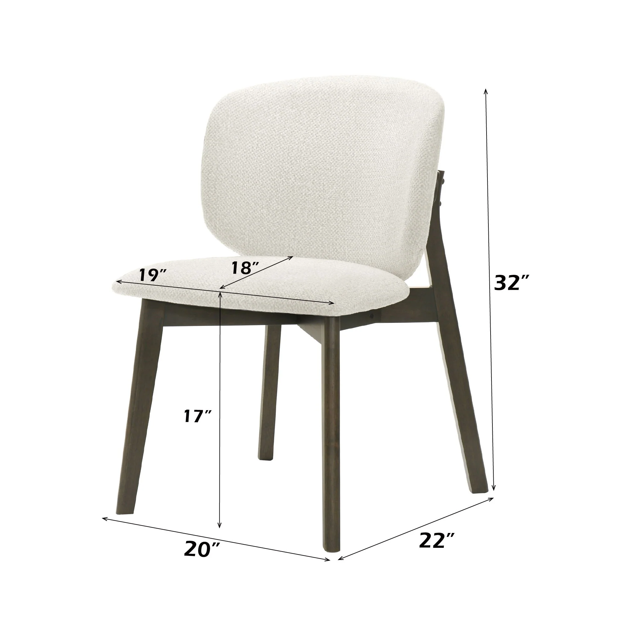 Mallin - Side Chair (Set of 2) - Gray / Walnut - Image 3