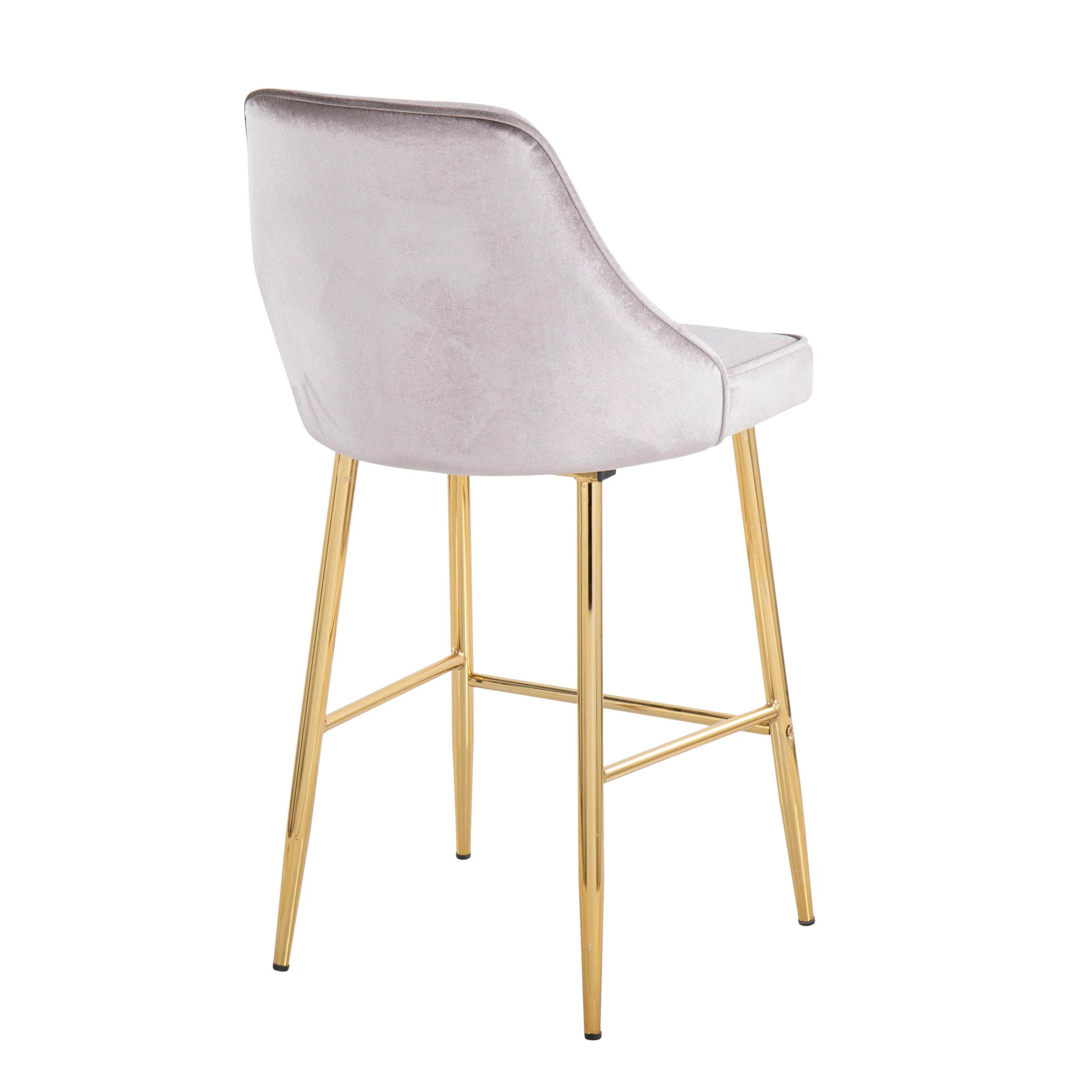 Marcel - Contemporary / Glam Counter Stool (Set of 2) - Gold / Silver - Image 4