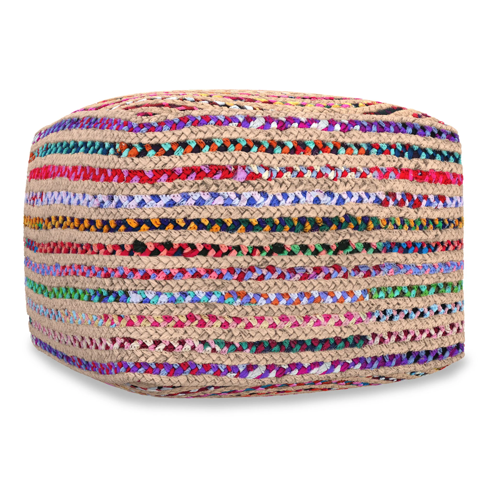 Margo - Square Pouf - Multicolor - Image 3