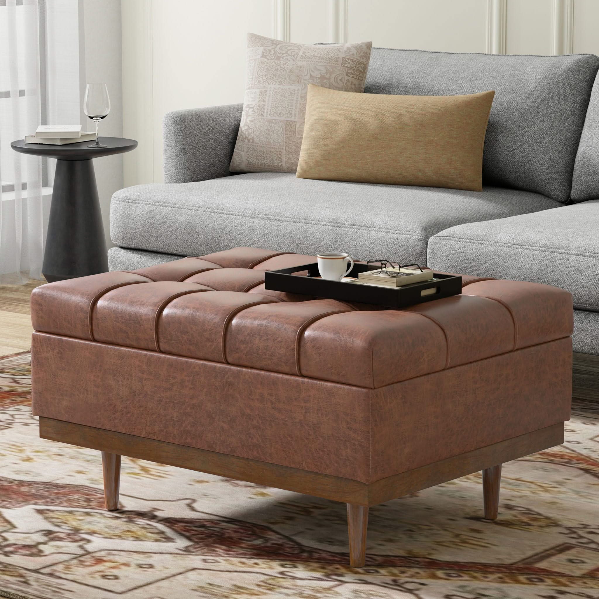 Mariah - Upholstered Lift Top Table Storage Ottoman - Image 16