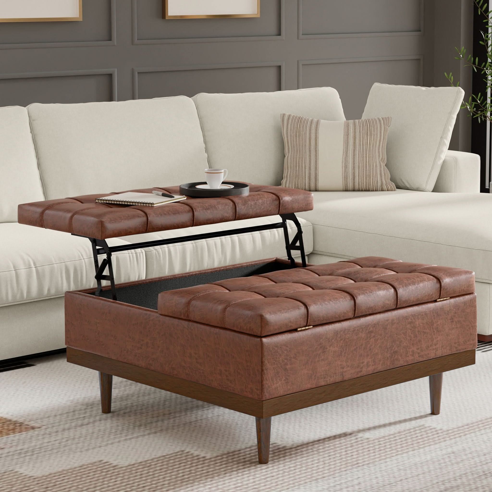 Mariah - Upholstered Lift Top Table Storage Ottoman - Image 23