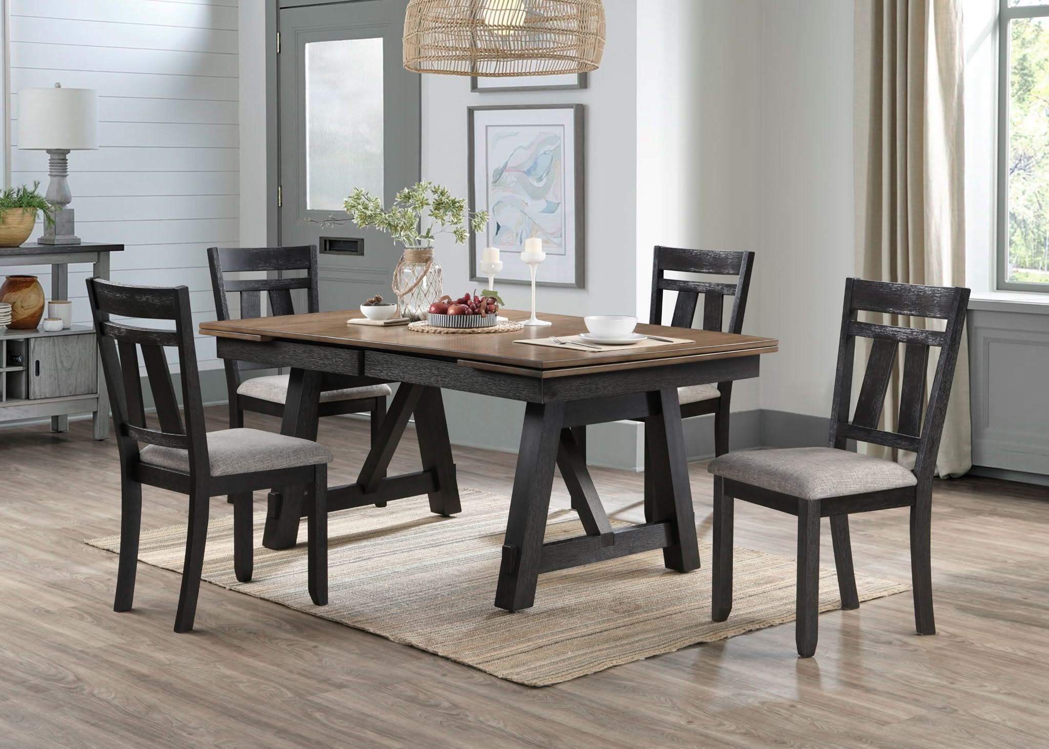 Maribelle - Side Chair (Set of 2) - Gray / Charcoal - Image 2