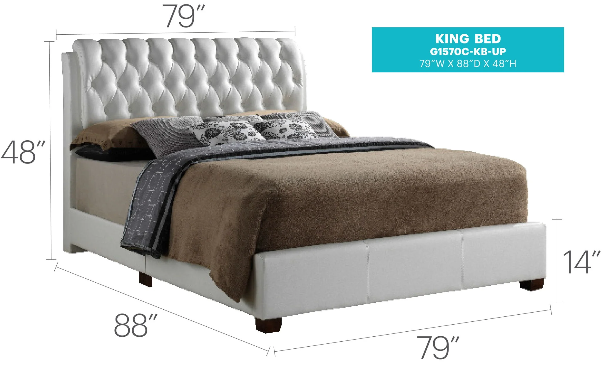 Tufted Upholstered Bed - Image 12