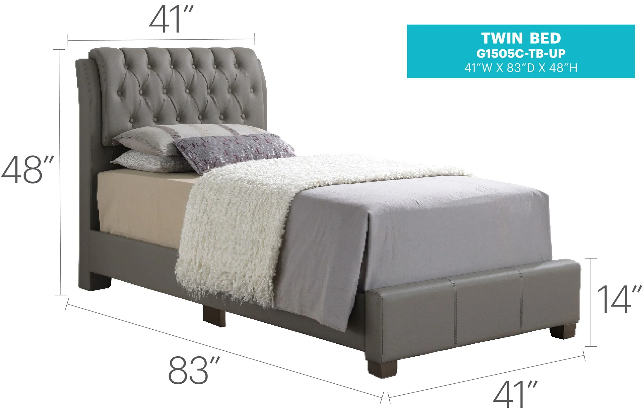Tufted Upholstered Bed - Image 16
