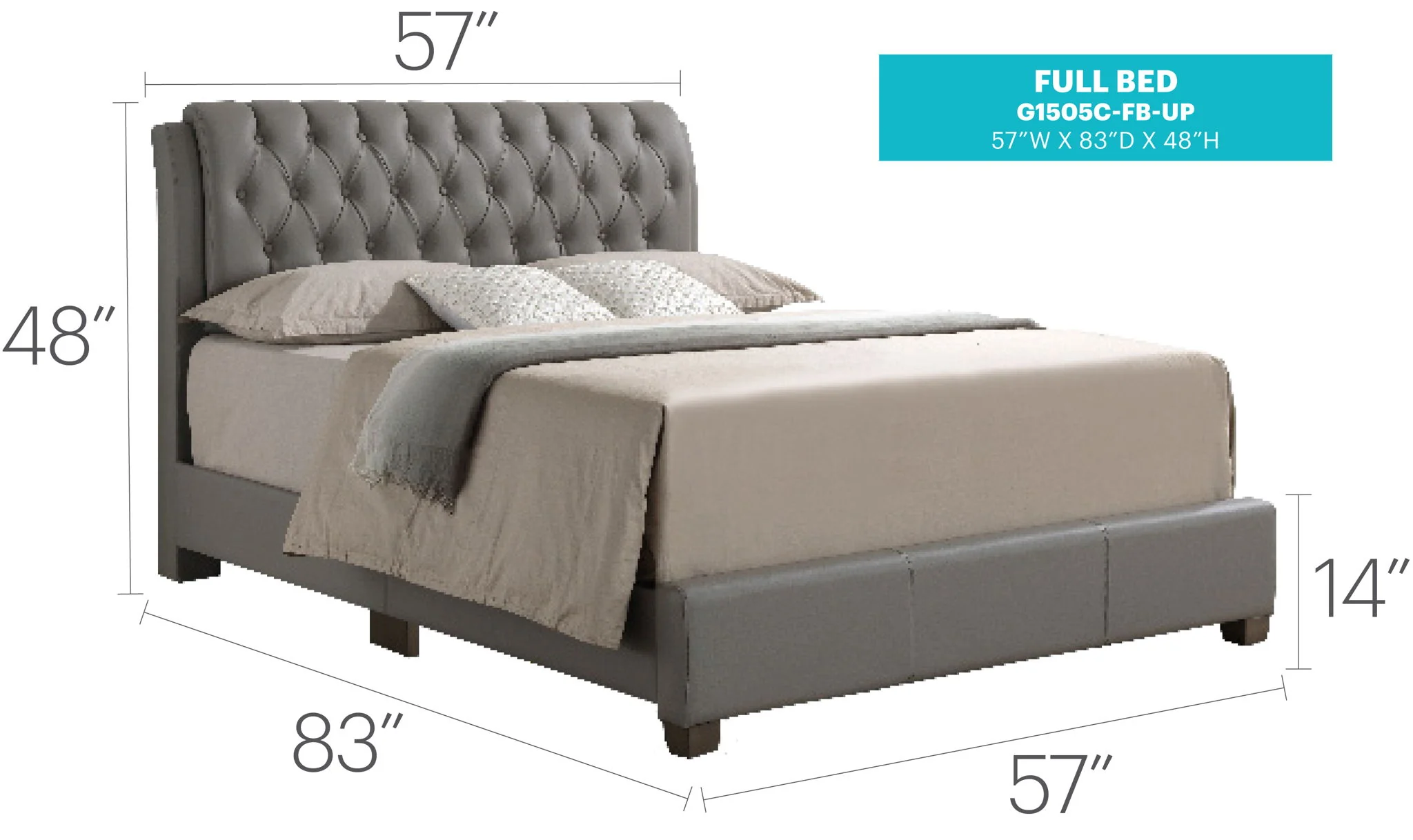 Tufted Upholstered Bed - Image 17