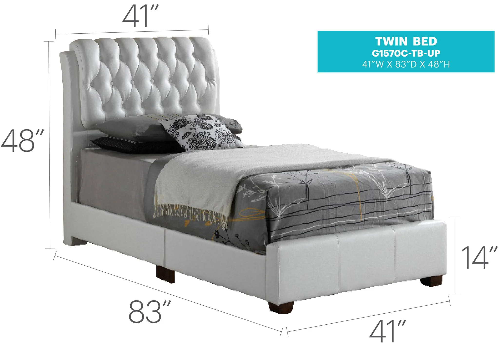 Tufted Upholstered Bed - Image 25