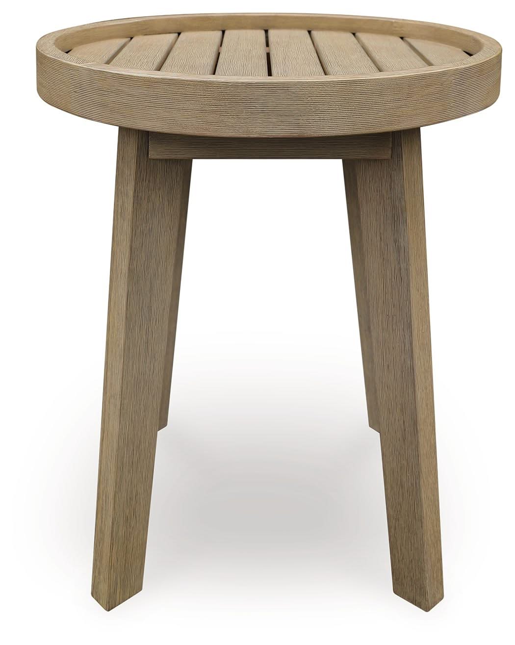 Marina Sun - Round End Table - Beige - Image 2
