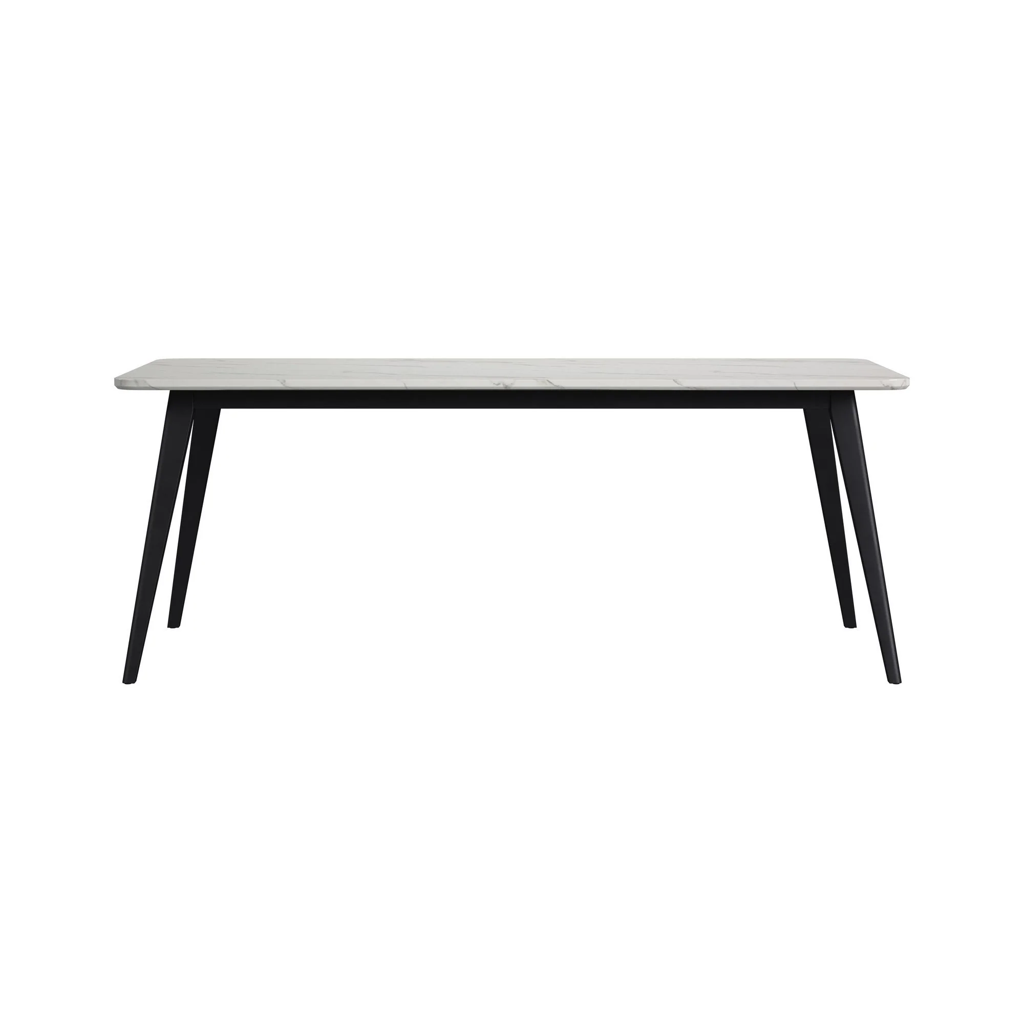 Marlene - Dining Table With White Faux Marble Top - White - Image 2