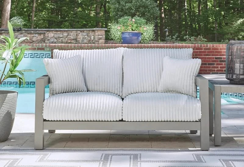 Marlin Outdoor All Weather Sofa and Loveseat with Cushions and Throw Pillows - Image 7