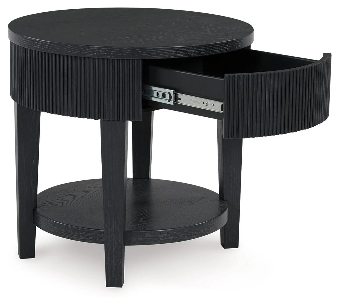 Marstream - Round End Table - Black - Image 3