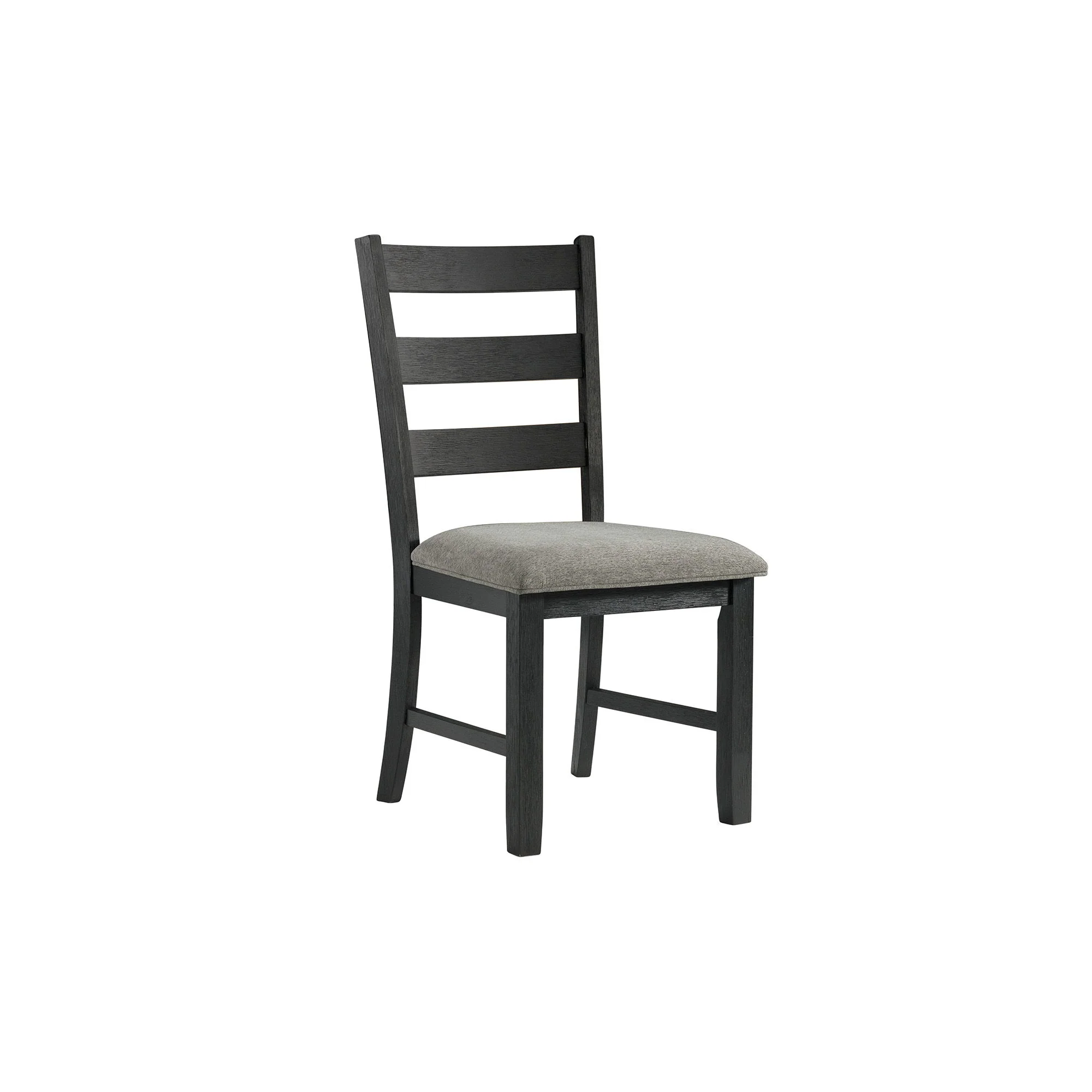 Martin - Dining Side Chair With Gray Fabric (Set of 2) - Black Finish - Image 4