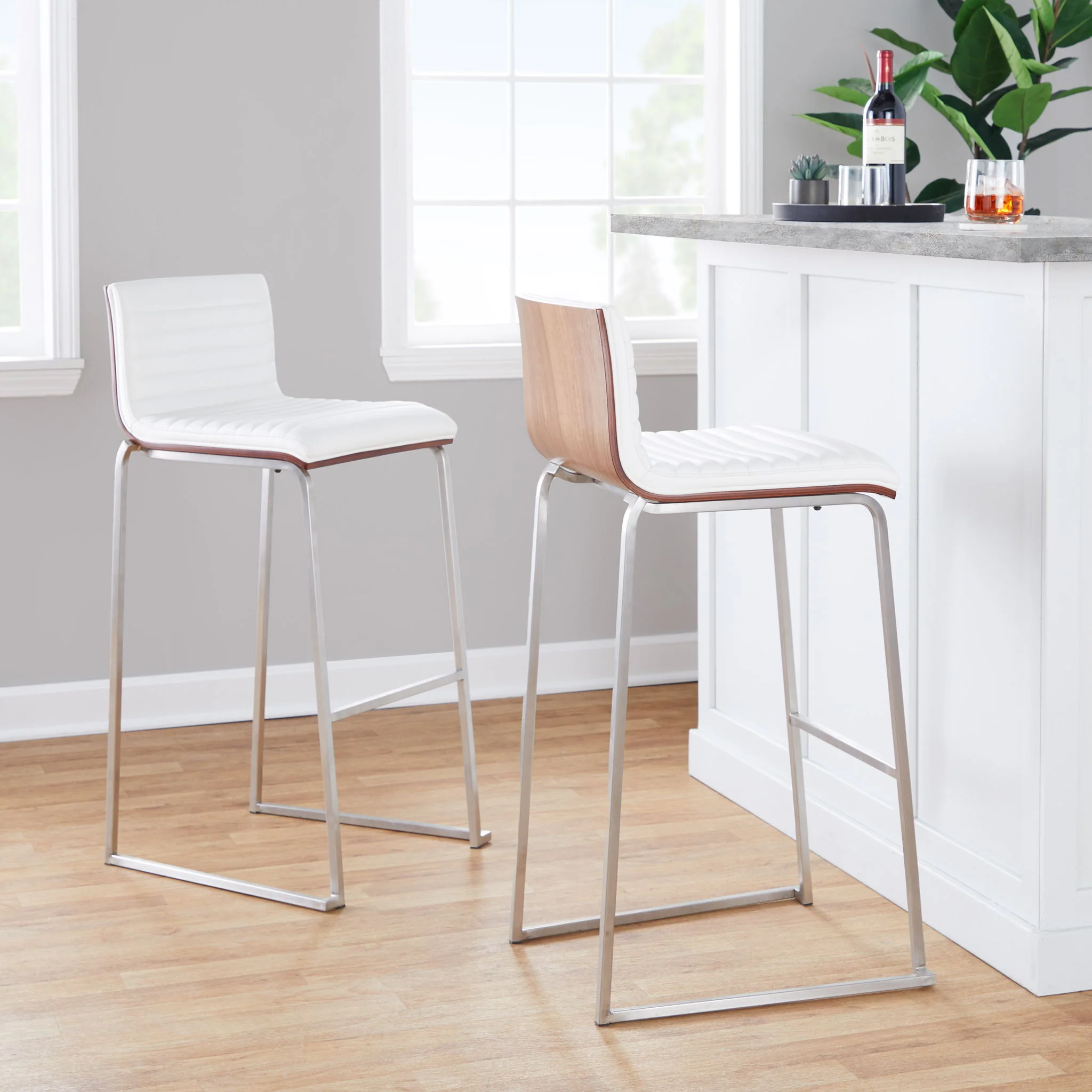 Mason Mara - Contemporary Fixed Height Barstool (Set of 2) - Image 3
