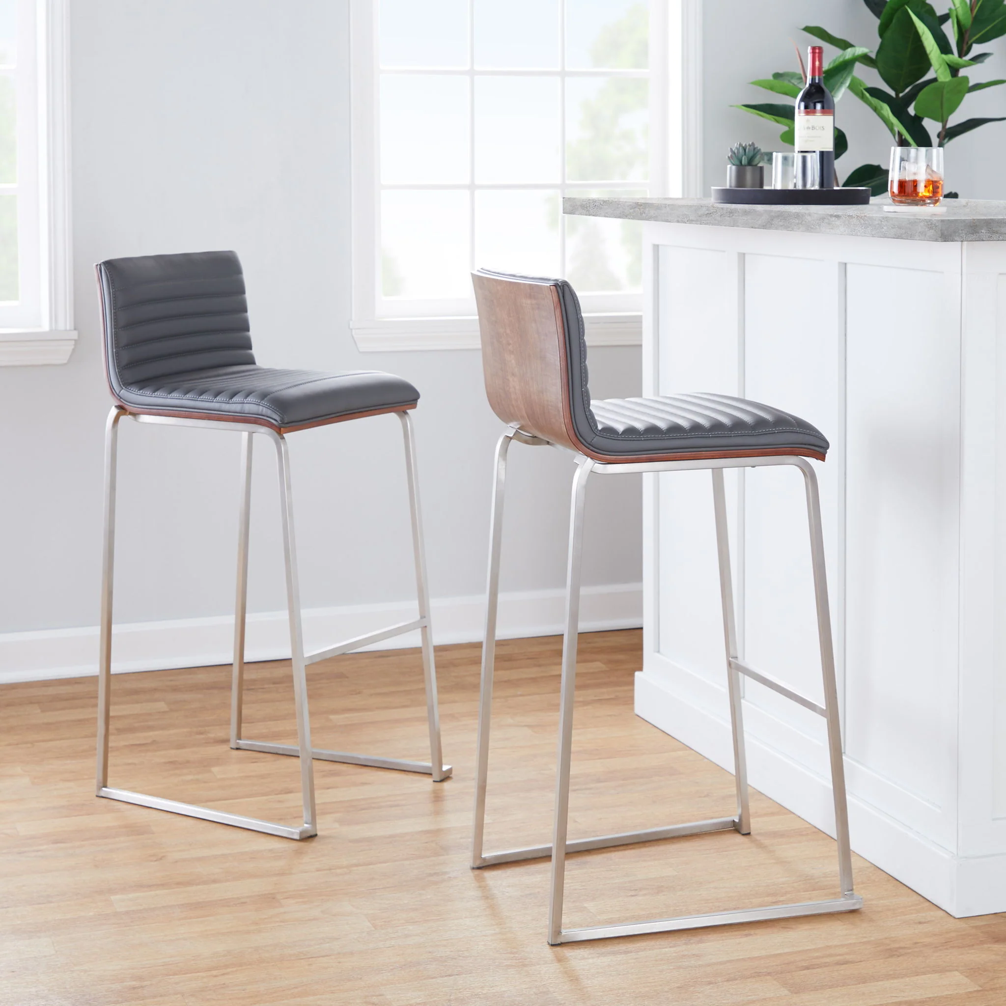 Mason Mara - Contemporary Fixed Height Barstool (Set of 2) - Image 8
