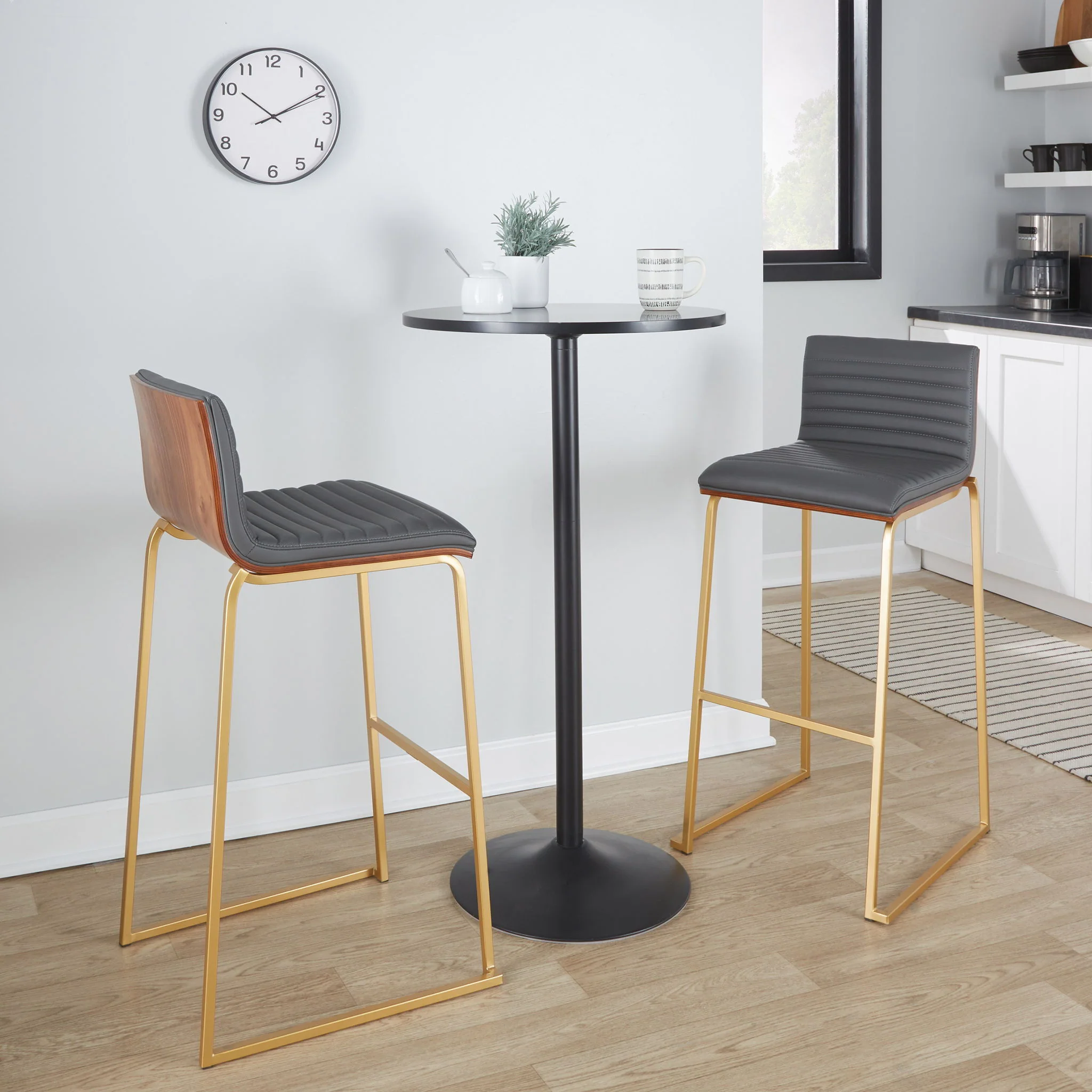 Mason Mara - Contemporary Versatile Desig Fixed Height Barstool (Set of 2) - Image 11