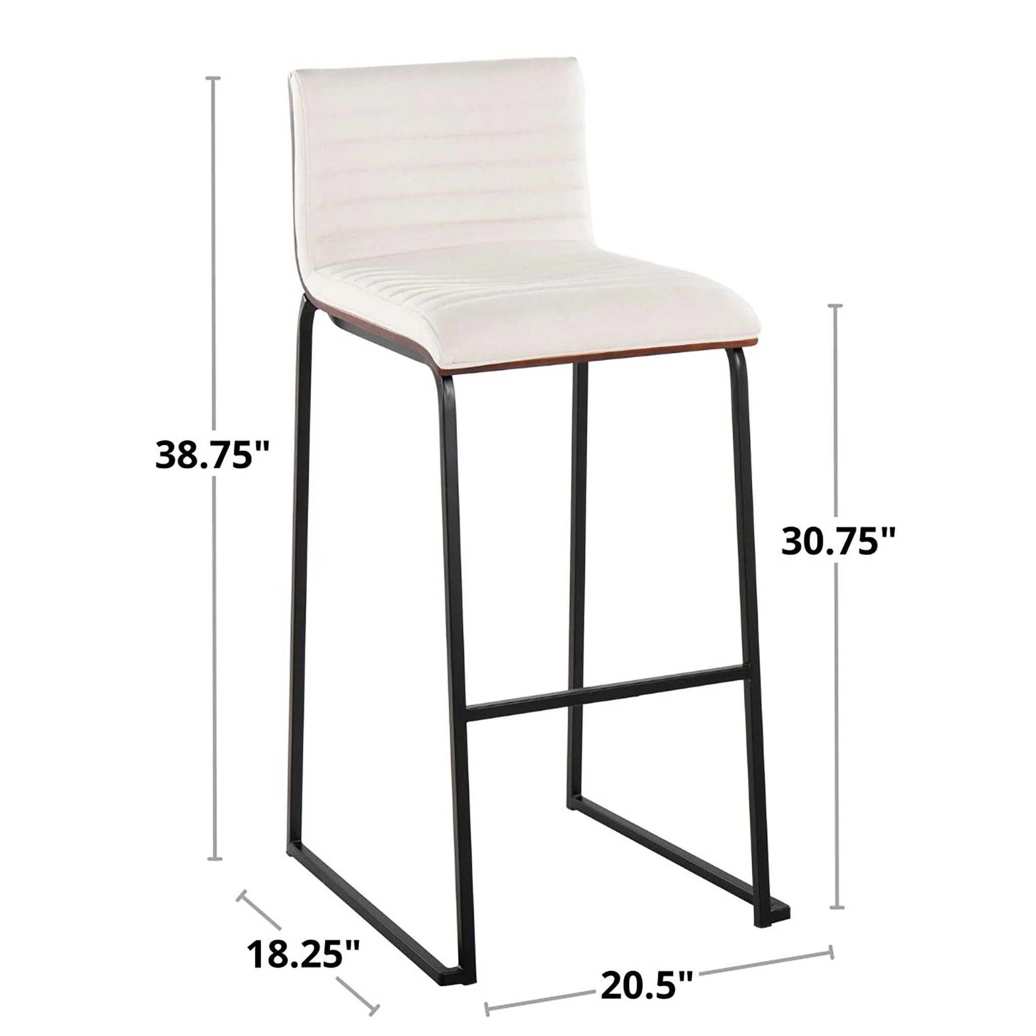 Mason Mara - Contemporary Versatile Desig Fixed Height Barstool (Set of 2) - Image 4