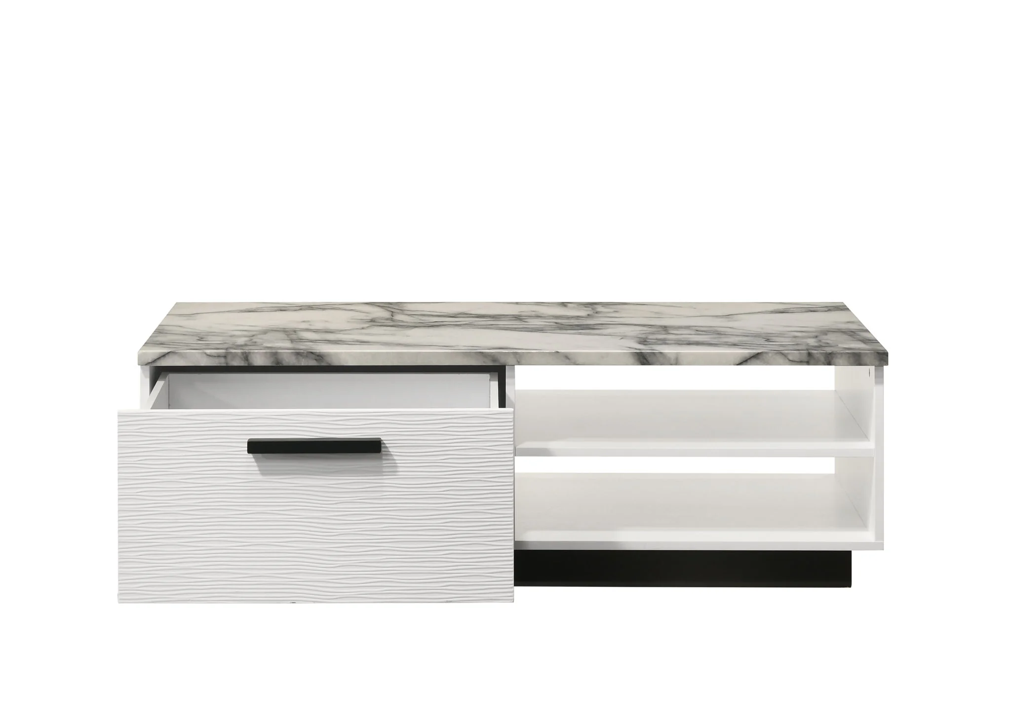 Matilda - Coffee Table With White Faux Marble Top - White - Image 3