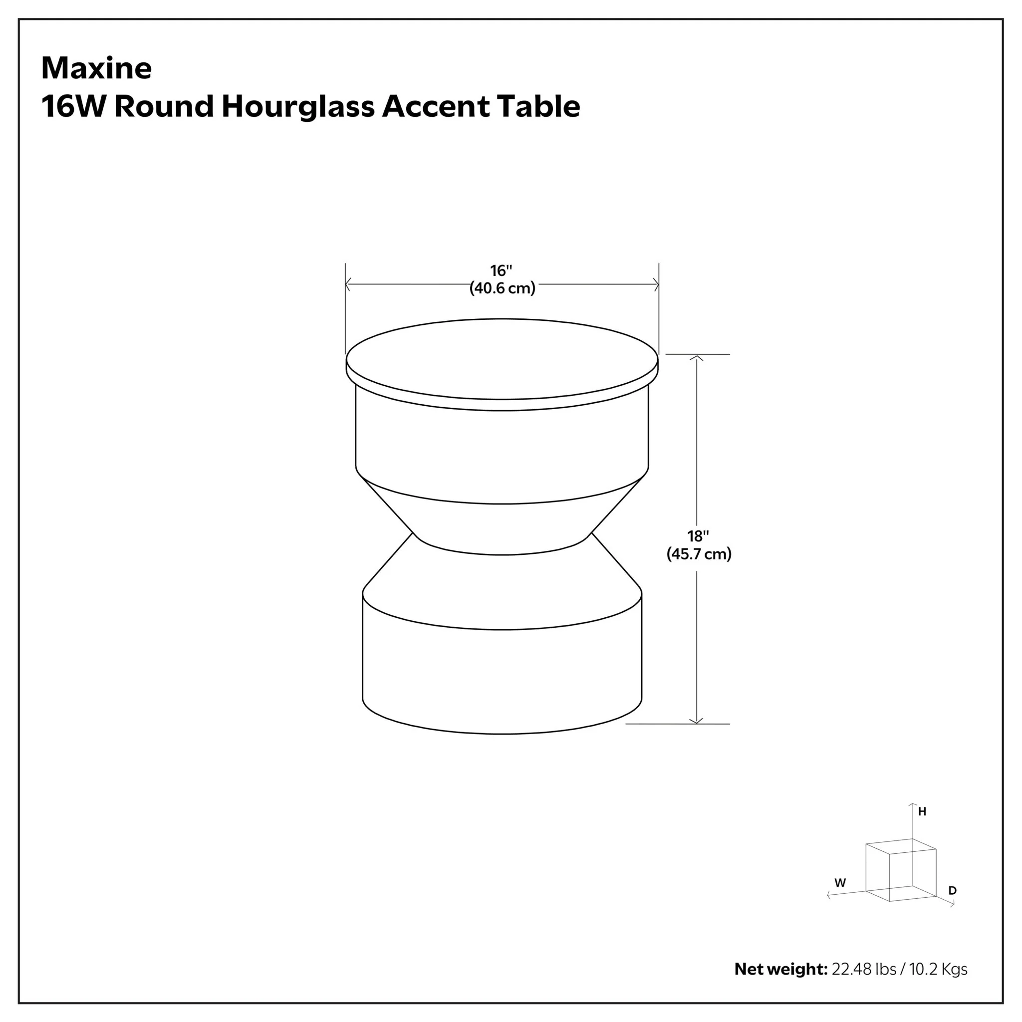 Maxine - Side Table - Black White - Image 2