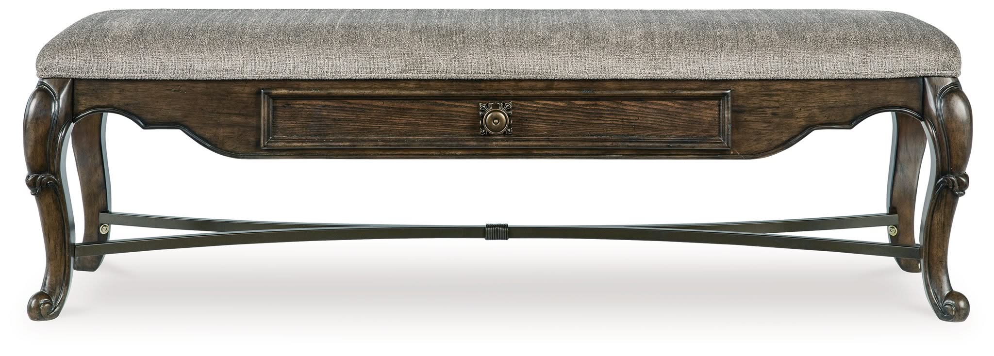 Maylee - Upholstered Storage Bench - Dark Brown - Image 4