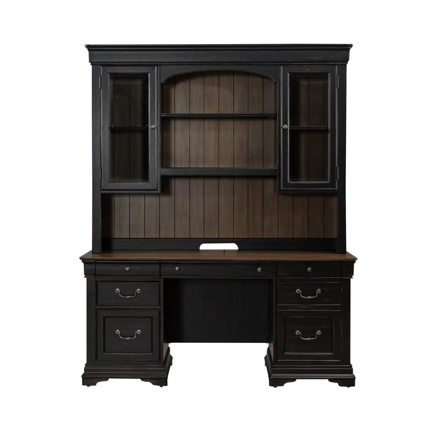 Meritage - Credenza & Hutch - Aged Charcoal - Image 4