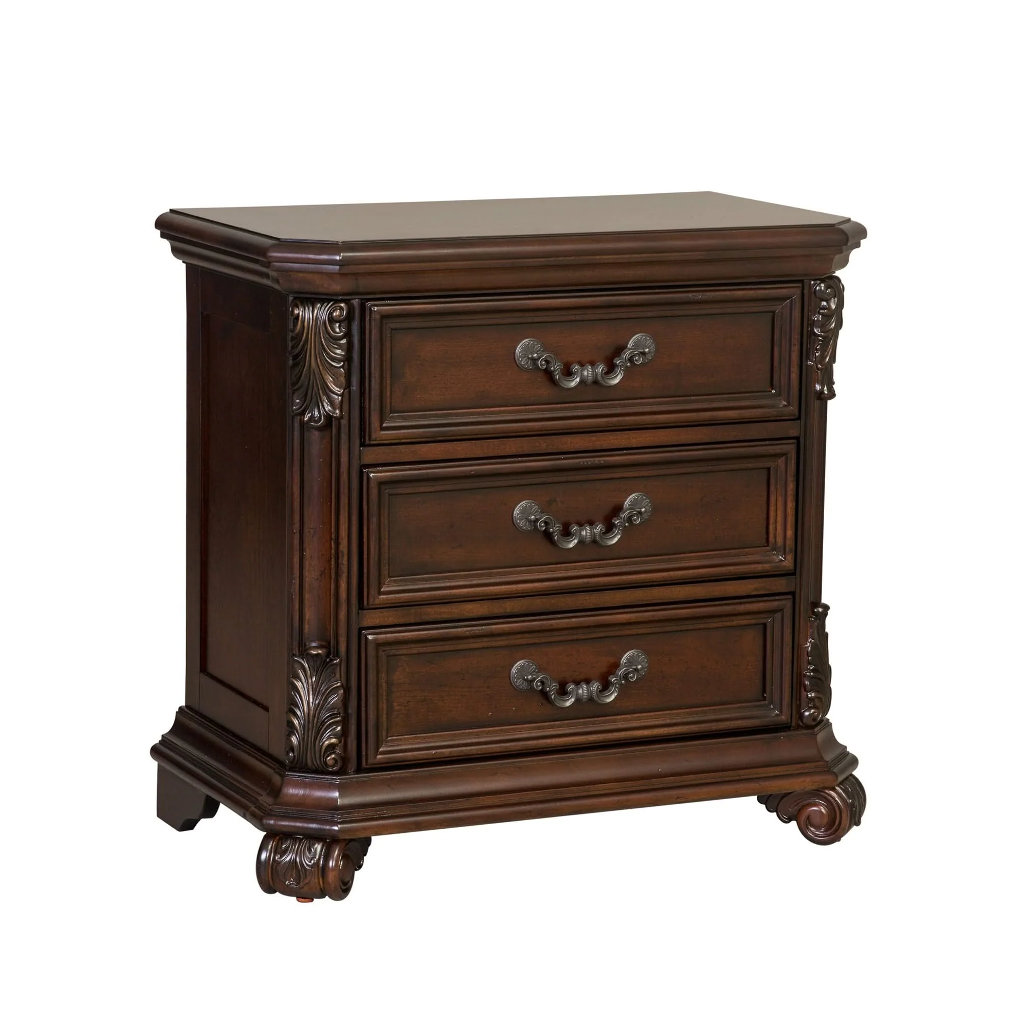 Messina Estates - 3 Drawer Nightstand - Cognac - Image 2
