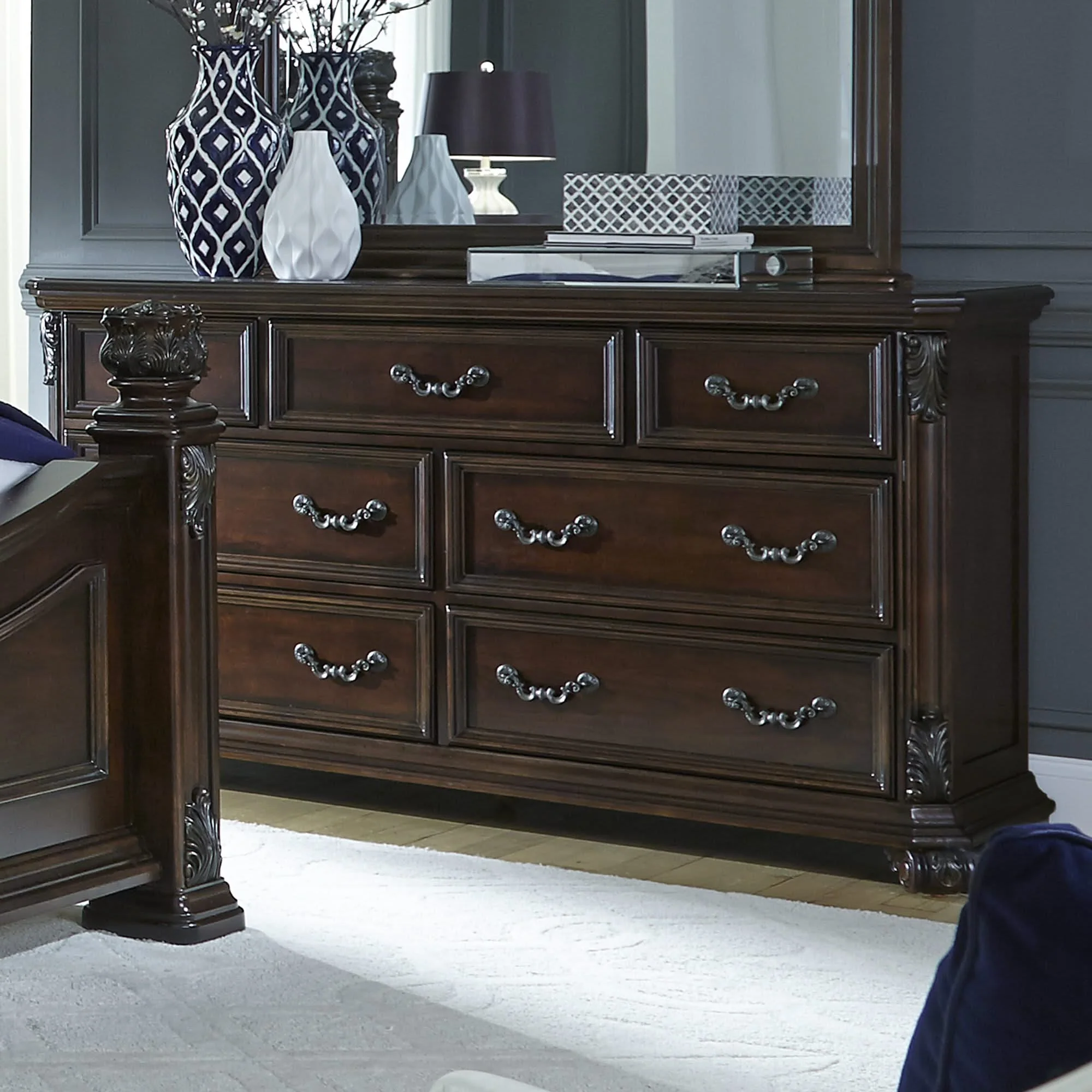 Messina Estates - 7 Drawer Dresser - Dark Brown - Image 4