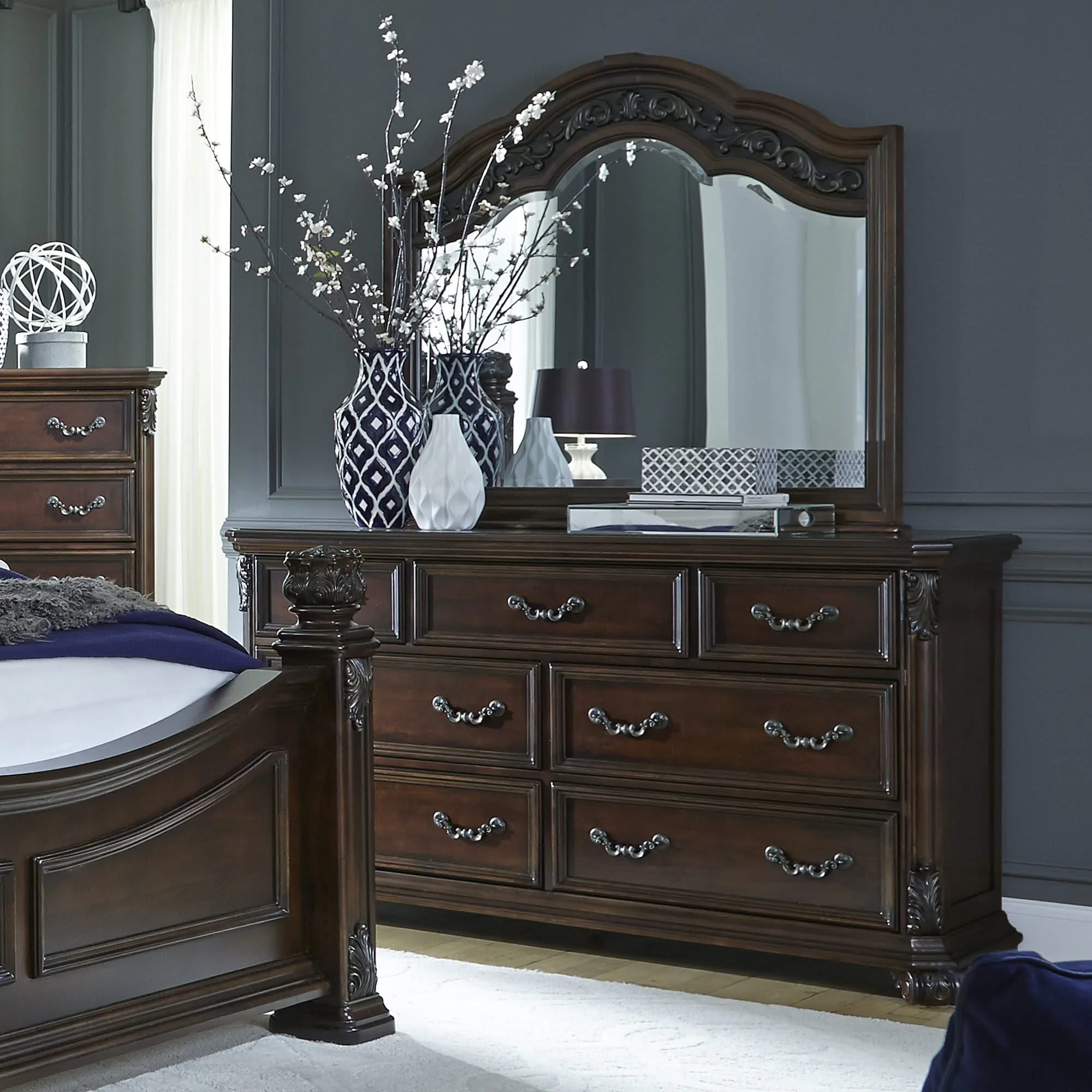 Messina Estates - Dresser & Mirror - Dark Brown - Image 3