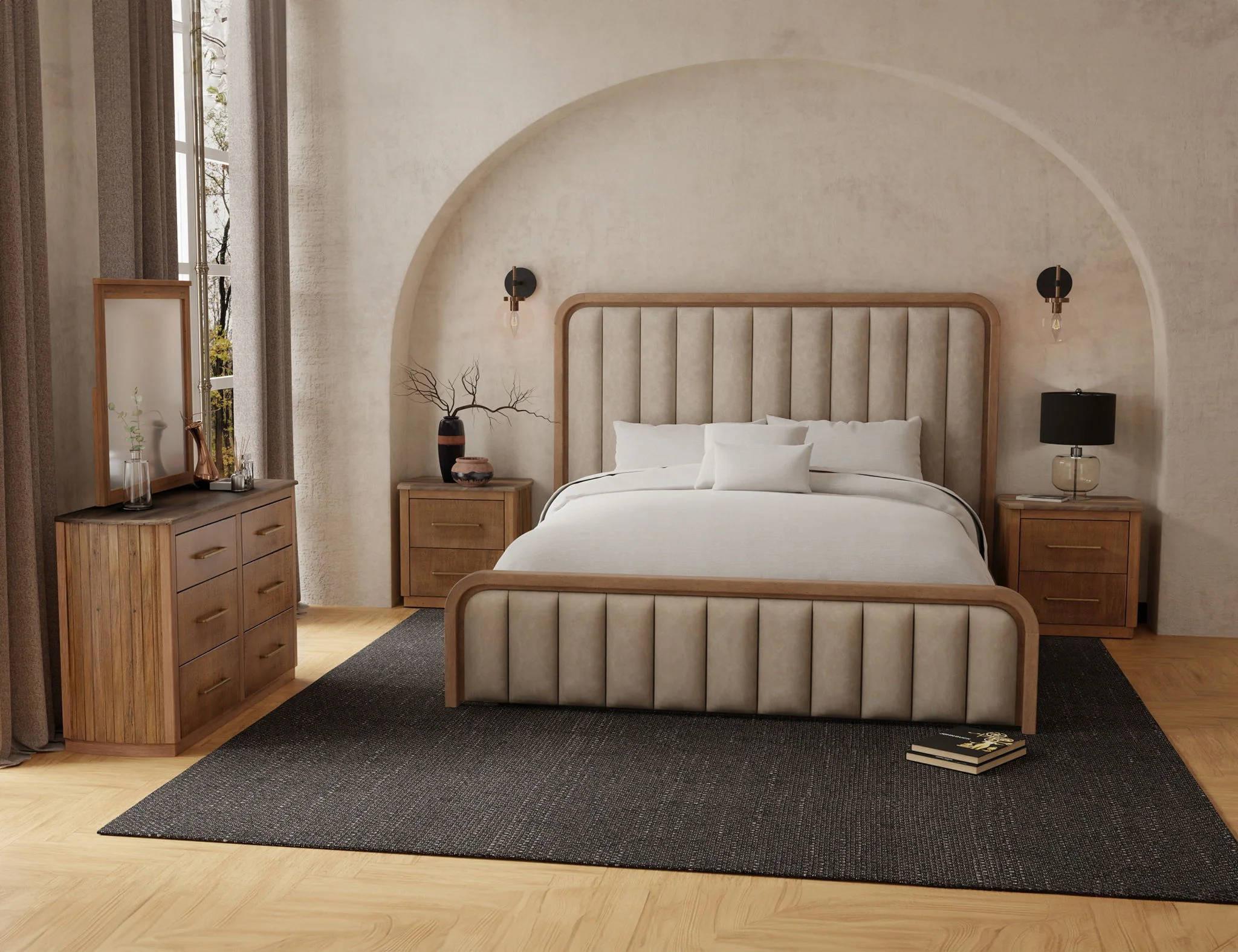 Mezquite - Upholstered Panel Bed - Image 8