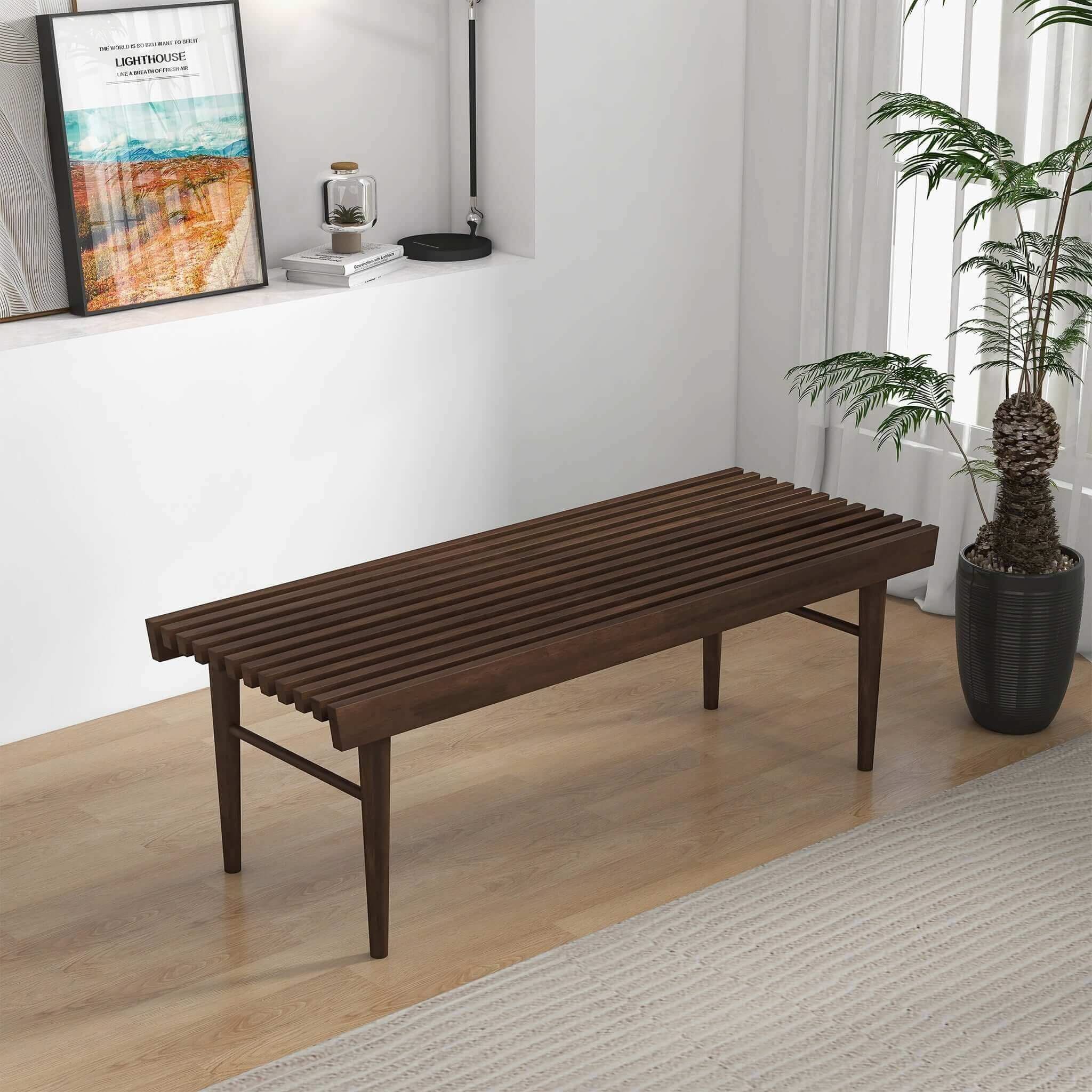 Mia - Bench - Dark Brown - Image 4
