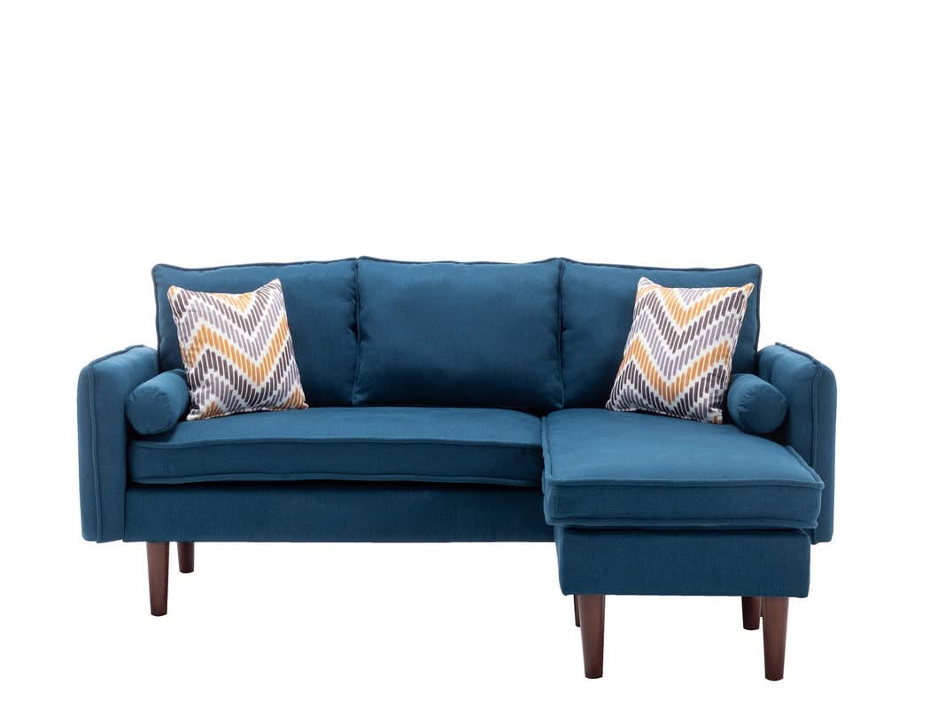 Mia - Sectional Sofa Chaise With USB Charger And Pillows - Image 5