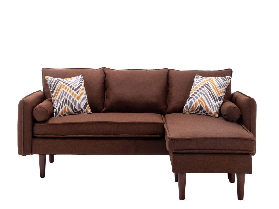 Mia - Sectional Sofa Chaise With USB Charger And Pillows - Image 6