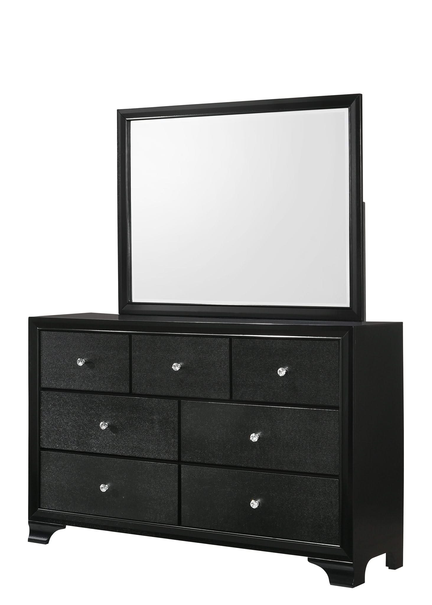 Micah - Dresser & Mirror - Black