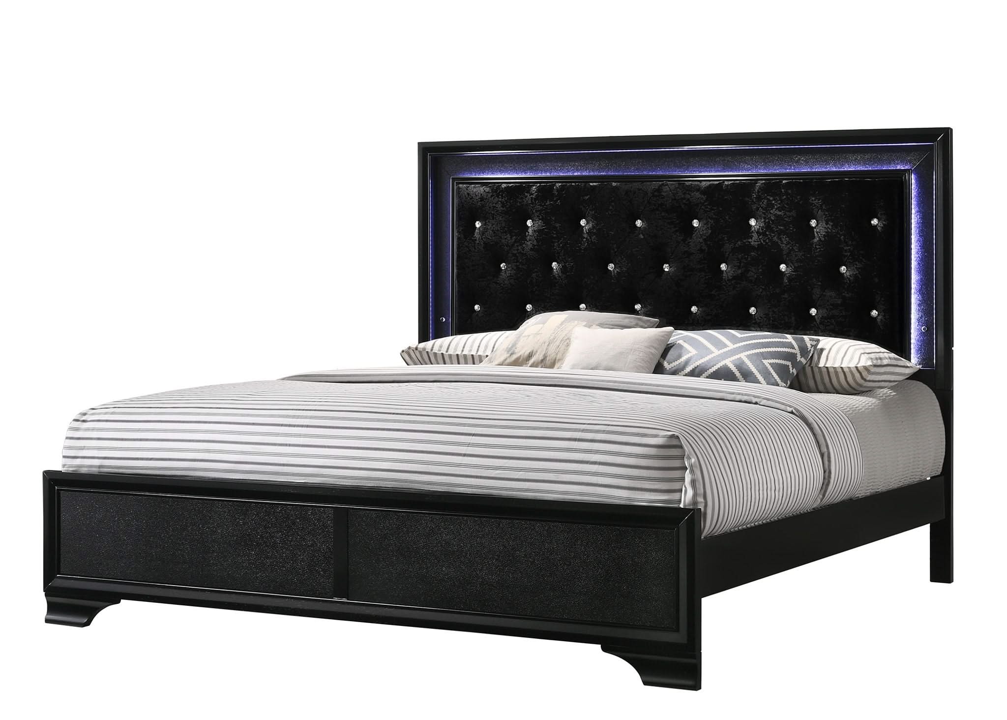 Micah - King 5 Piece Bedroom Set - Black - Image 2