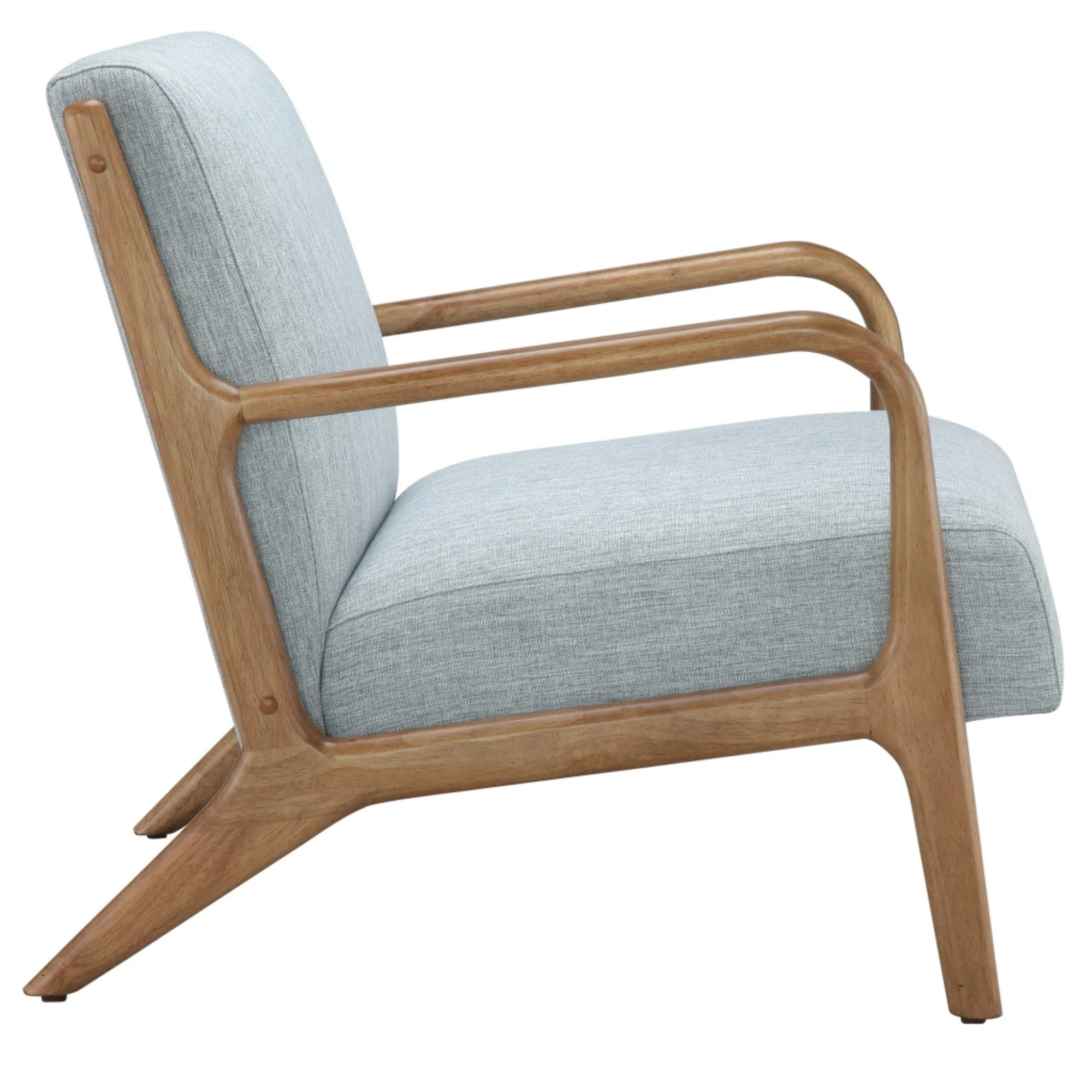 Mid-Century Style Lounge Chair With Upholstered Seat - Image 23